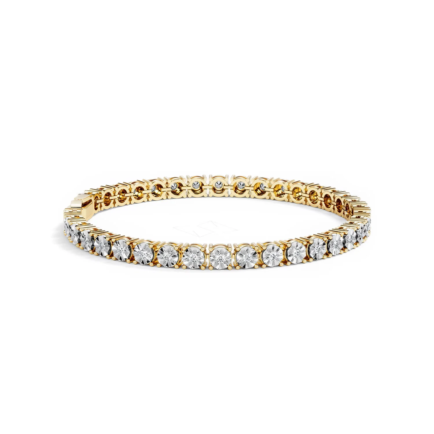 Lab Diamond Set 1.00ct Tennis Bracelet in 18K Gold Vermeil - Image 27