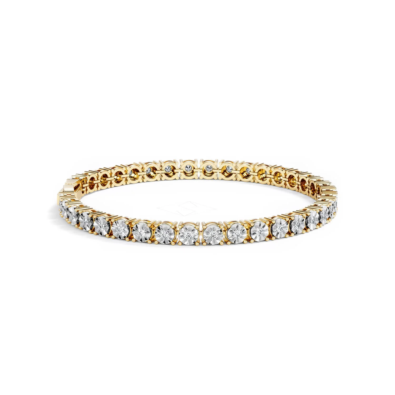 Lab Diamond Set 1.00ct Tennis Bracelet in 18K Gold Vermeil - Image 28