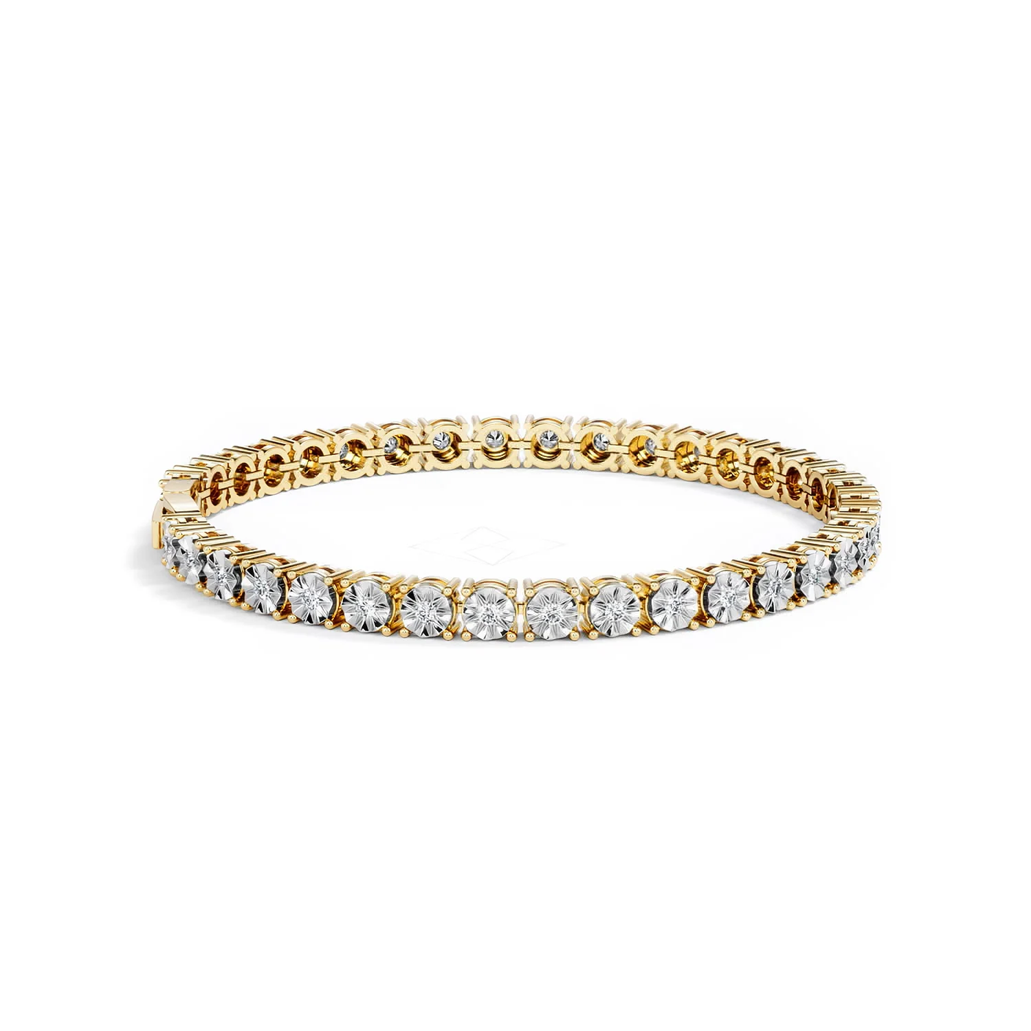 Lab Diamond Set 1.00ct Tennis Bracelet in 18K Gold Vermeil - Image 30
