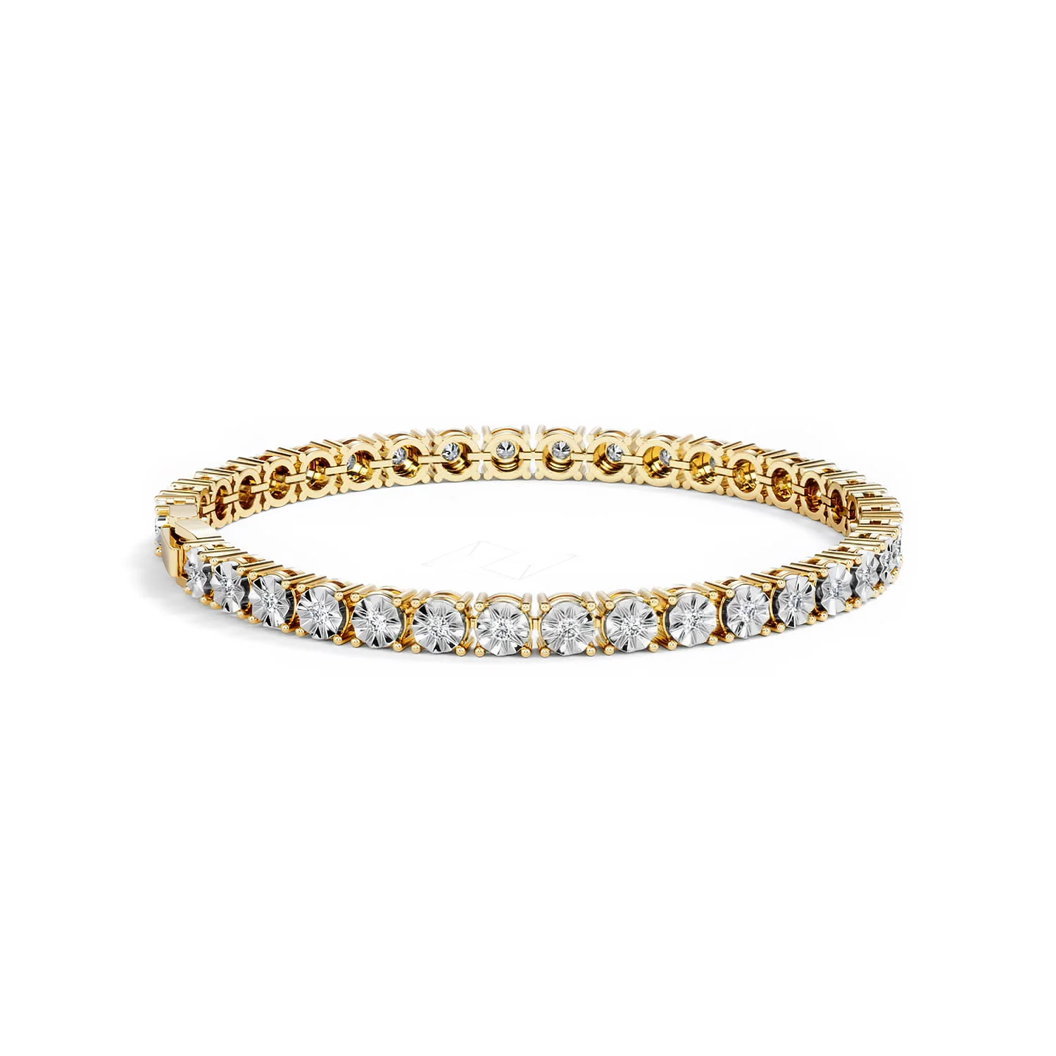 Lab Diamond Set 1.00ct Tennis Bracelet in 18K Gold Vermeil - Image 32