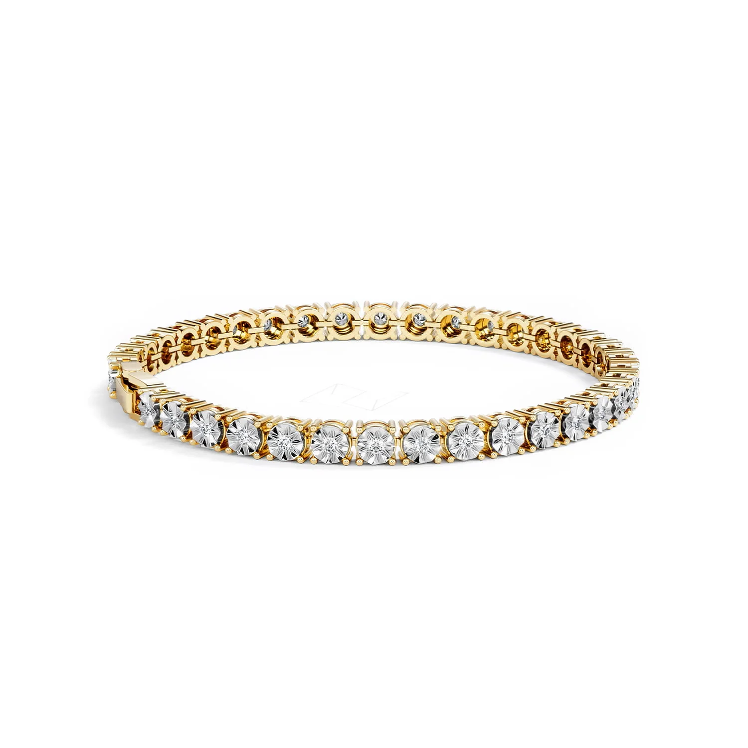 Lab Diamond Set 1.00ct Tennis Bracelet in 18K Gold Vermeil - Image 33