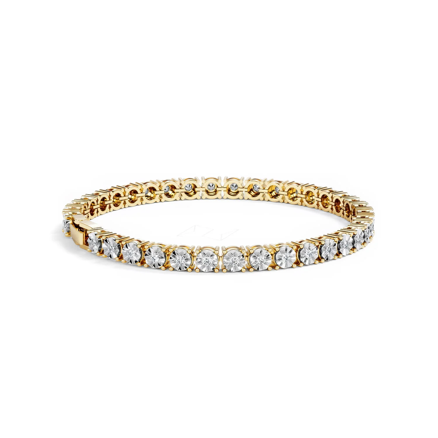 Lab Diamond Set 1.00ct Tennis Bracelet in 18K Gold Vermeil - Image 34