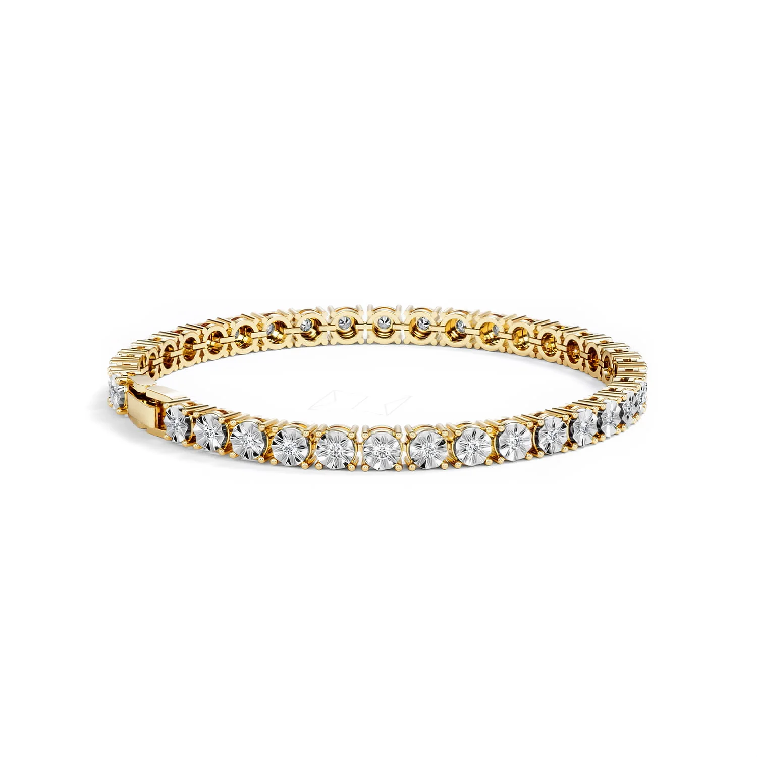 Lab Diamond Set 1.00ct Tennis Bracelet in 18K Gold Vermeil - Image 35