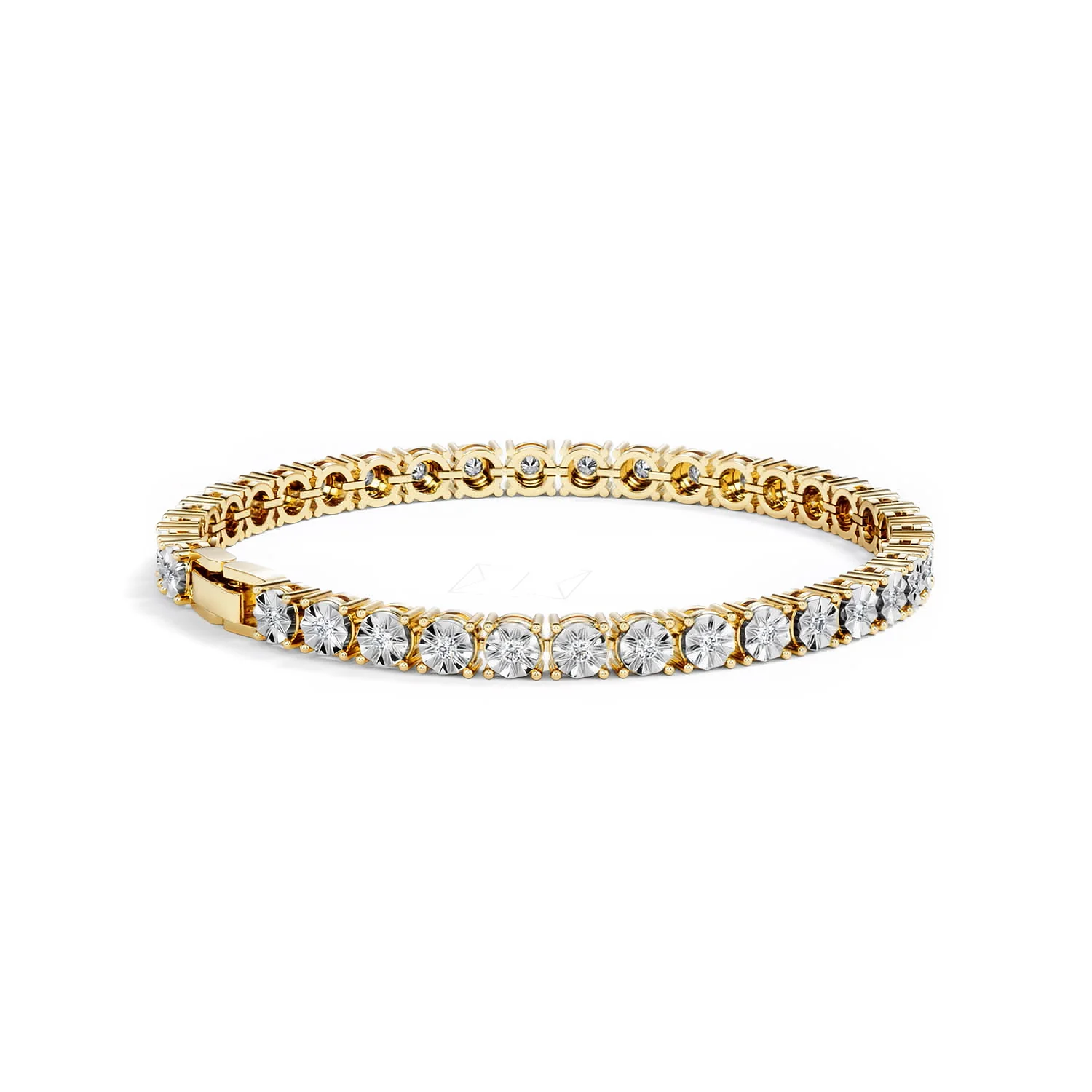 Lab Diamond Set 1.00ct Tennis Bracelet in 18K Gold Vermeil - Image 36