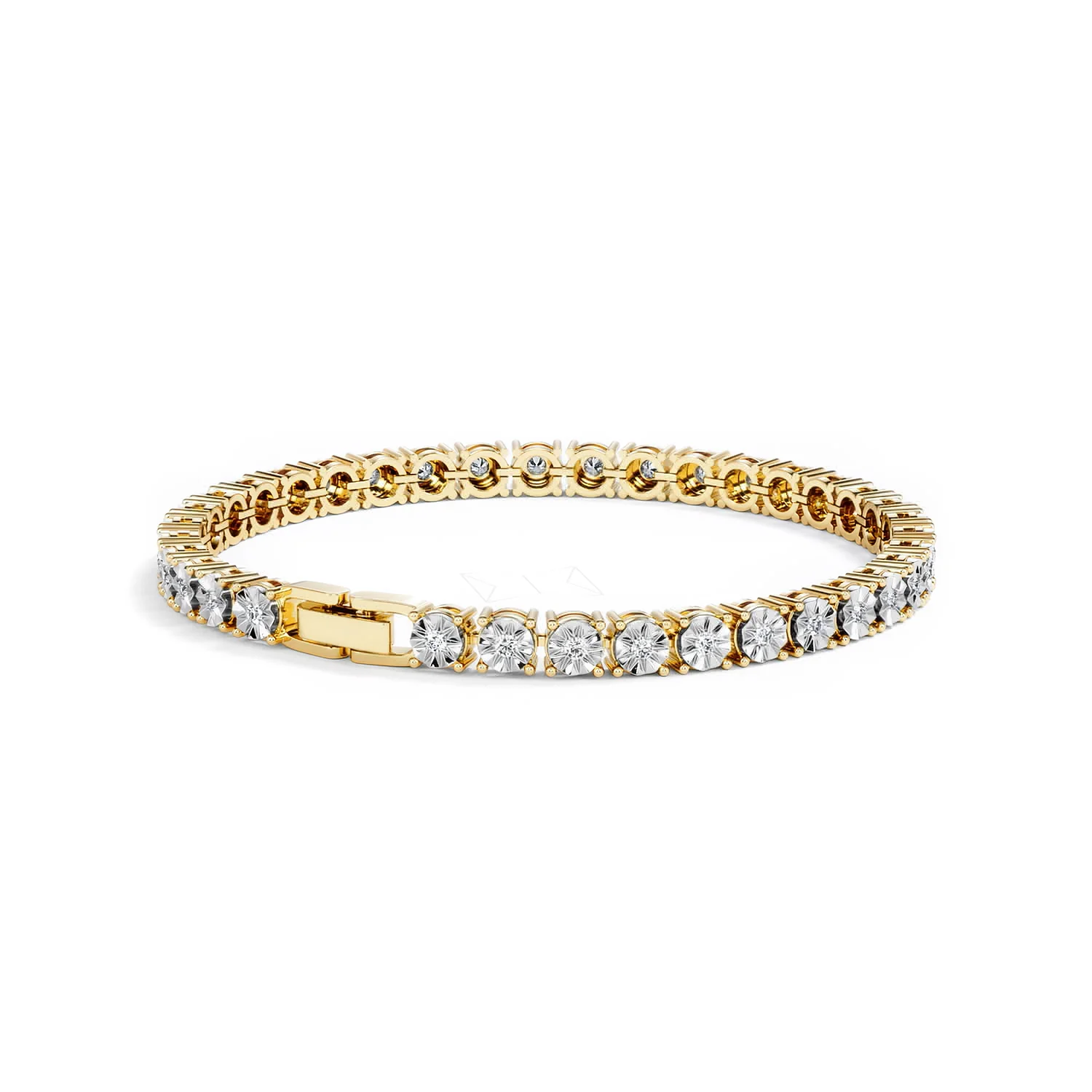 Lab Diamond Set 1.00ct Tennis Bracelet in 18K Gold Vermeil - Image 42