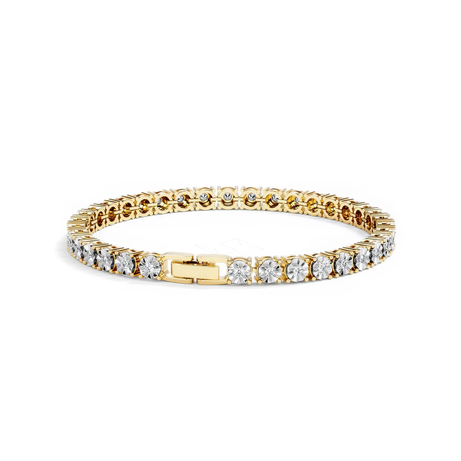 Lab Diamond Set 1.00ct Tennis Bracelet in 18K Gold Vermeil - Image 46
