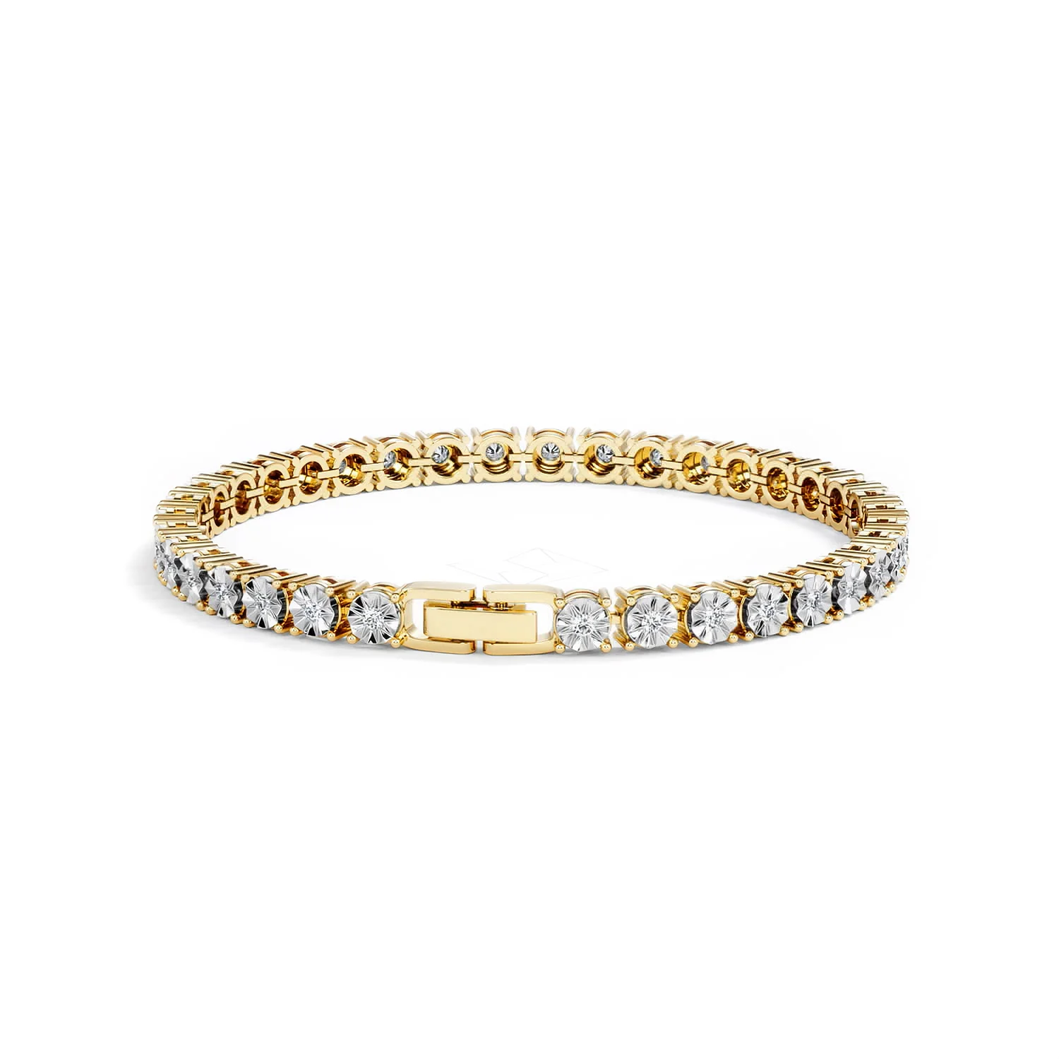 Lab Diamond Set 1.00ct Tennis Bracelet in 18K Gold Vermeil - Image 47