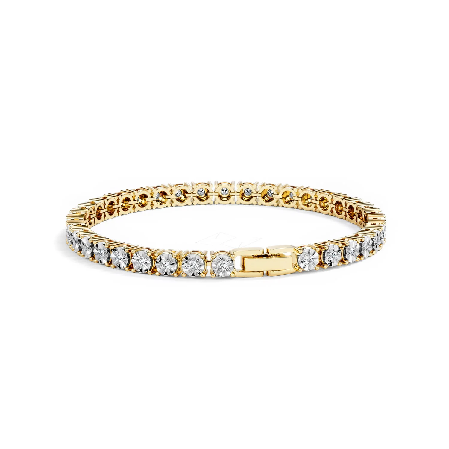 Lab Diamond Set 1.00ct Tennis Bracelet in 18K Gold Vermeil - Image 52