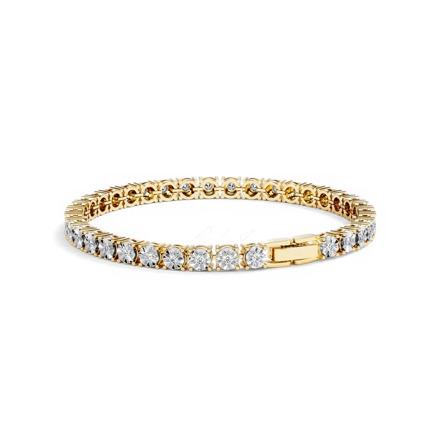 Lab Diamond Set 1.00ct Tennis Bracelet in 18K Gold Vermeil - Image 55