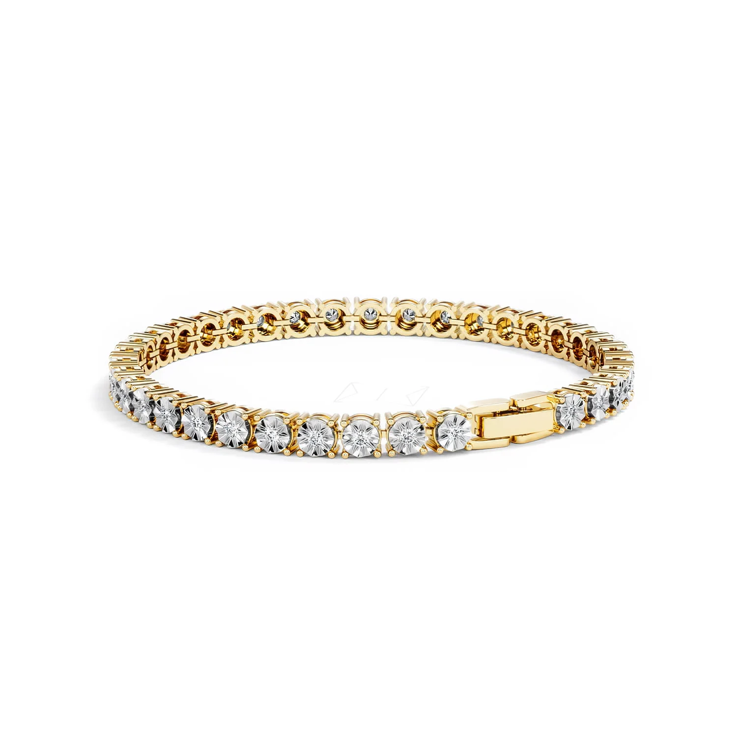 Lab Diamond Set 1.00ct Tennis Bracelet in 18K Gold Vermeil - Image 56