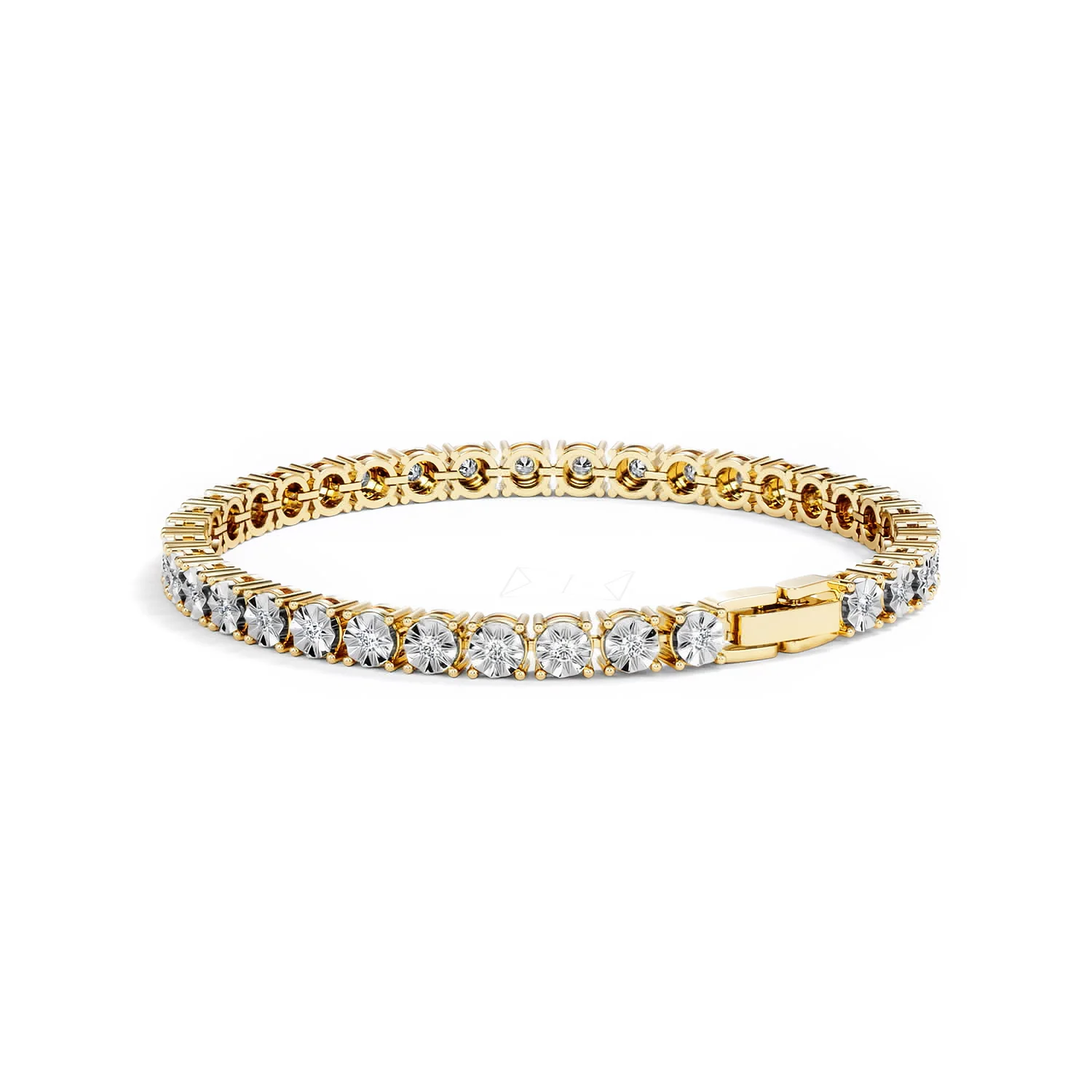 Lab Diamond Set 1.00ct Tennis Bracelet in 18K Gold Vermeil - Image 57