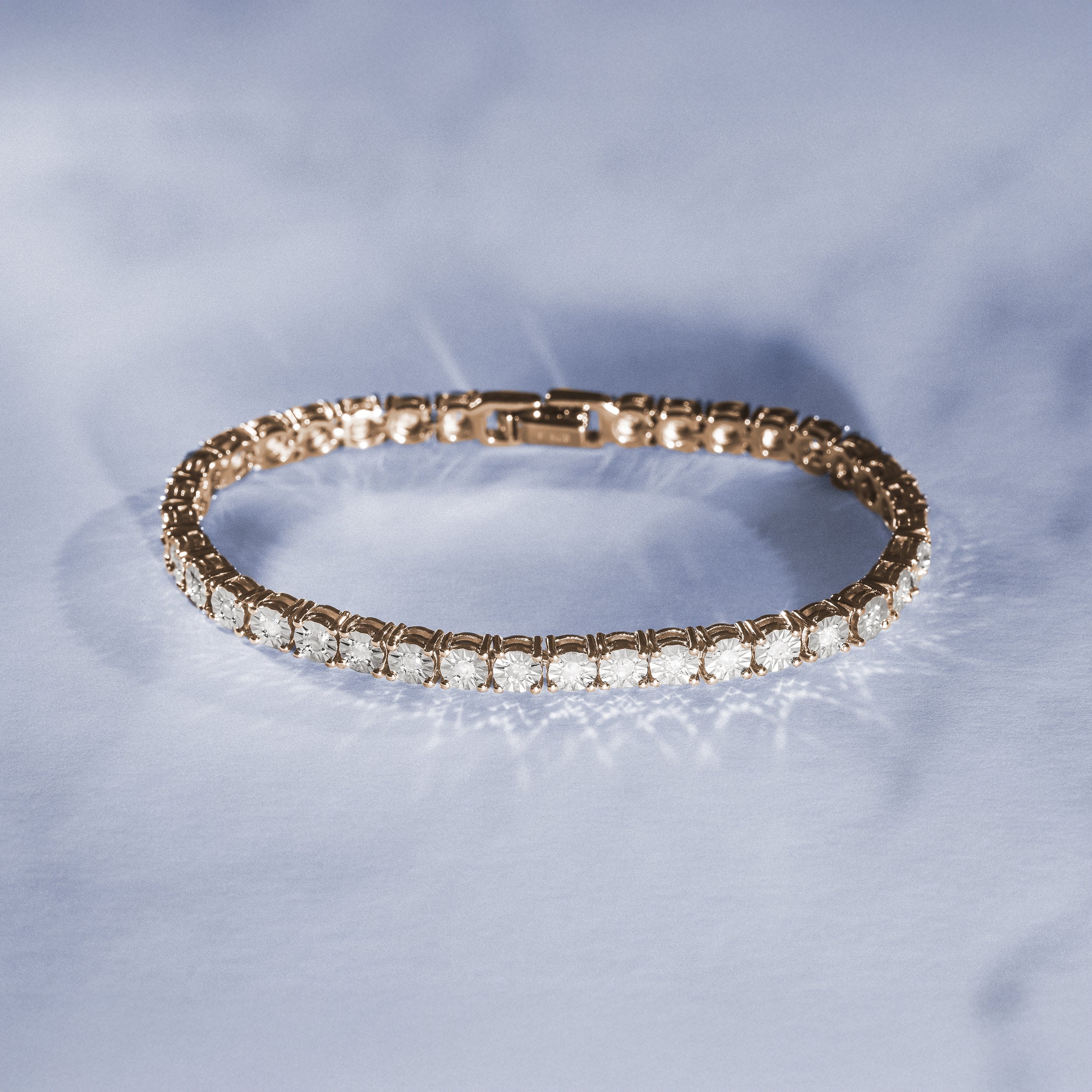 Lab Diamond Set 1.00ct Tennis Bracelet in 18K Gold Vermeil - Image 6