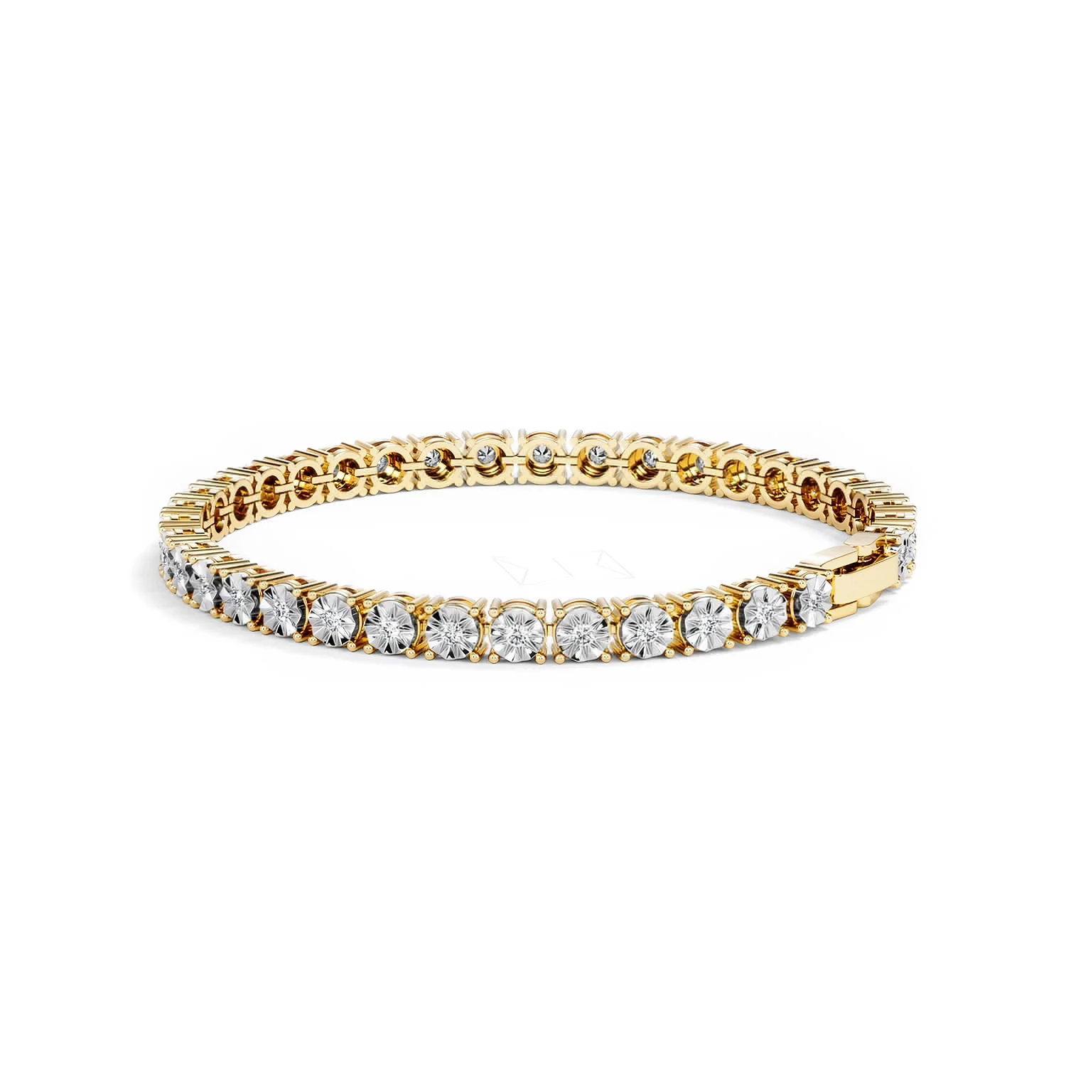 Lab Diamond Set 1.00ct Tennis Bracelet in 18K Gold Vermeil - Image 62