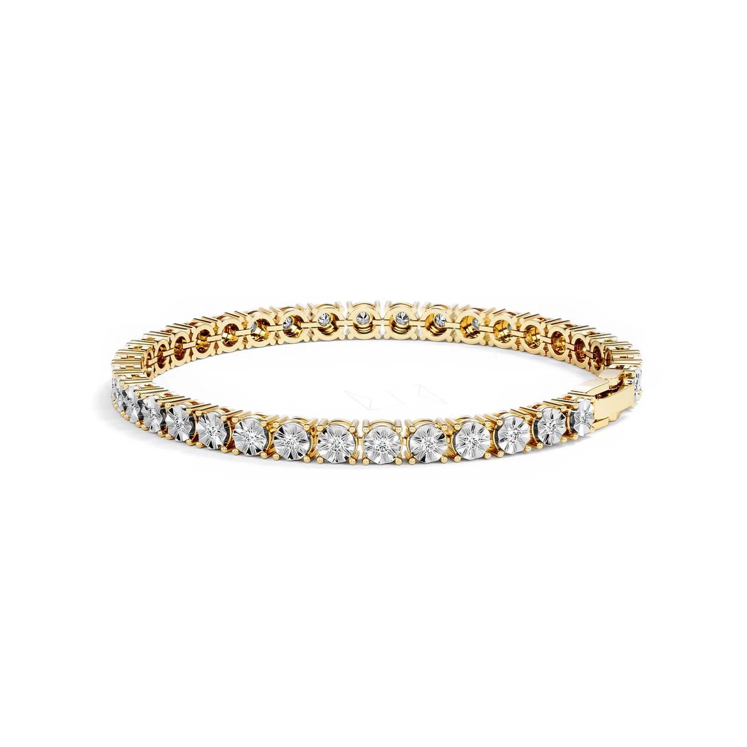 Lab Diamond Set 1.00ct Tennis Bracelet in 18K Gold Vermeil - Image 63