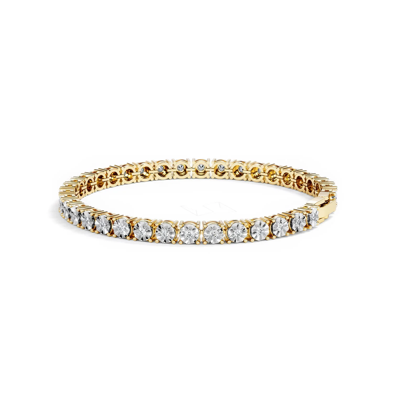 Lab Diamond Set 1.00ct Tennis Bracelet in 18K Gold Vermeil - Image 64