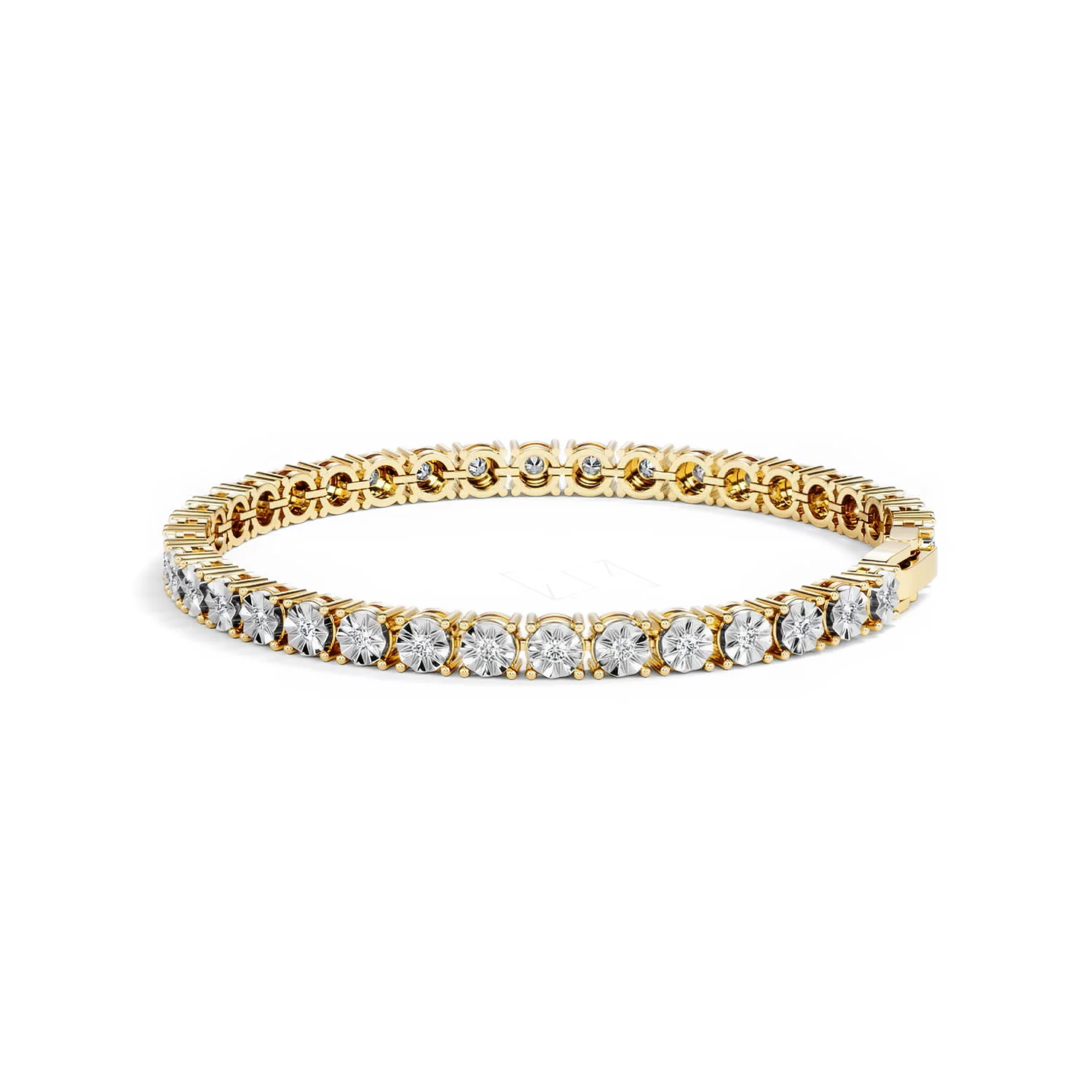 Lab Diamond Set 1.00ct Tennis Bracelet in 18K Gold Vermeil - Image 65