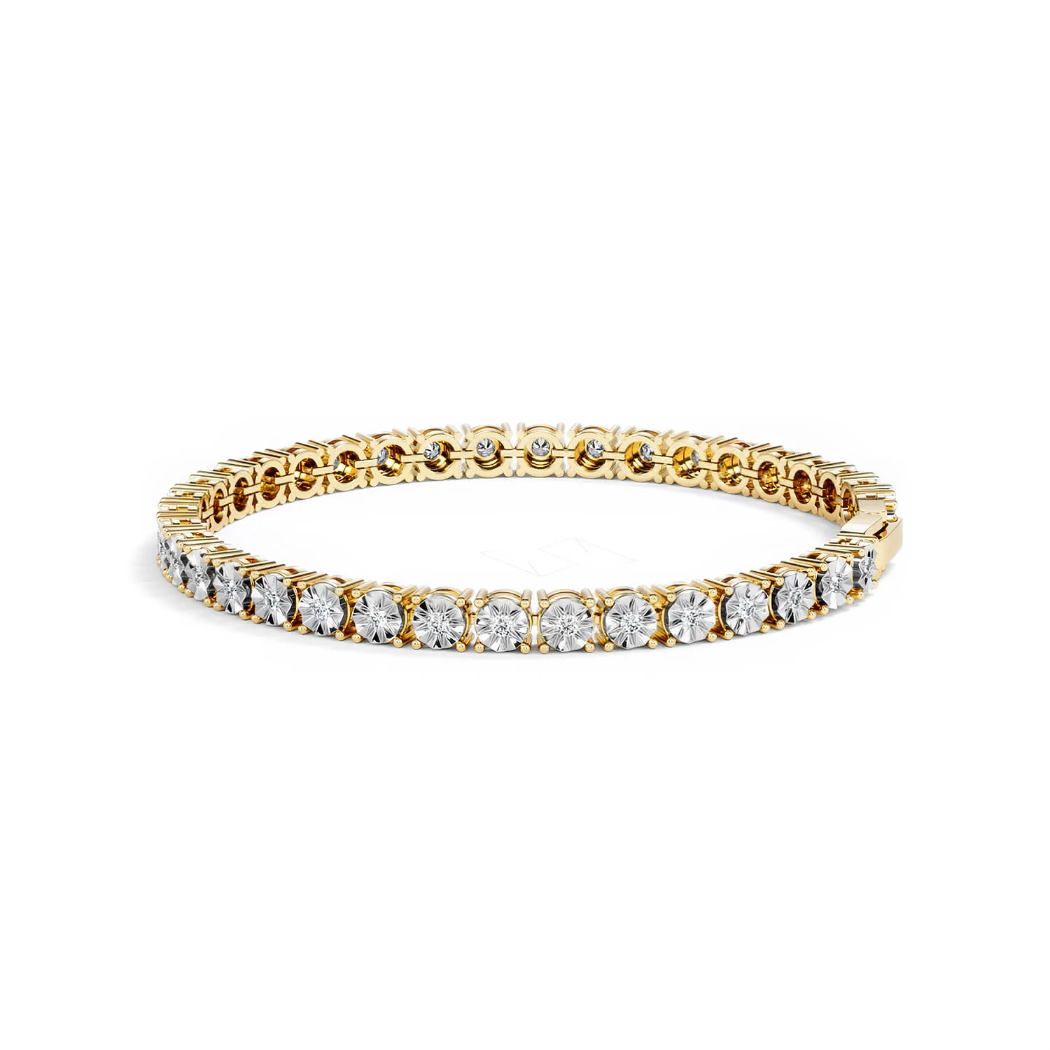 Lab Diamond Set 1.00ct Tennis Bracelet in 18K Gold Vermeil - Image 66