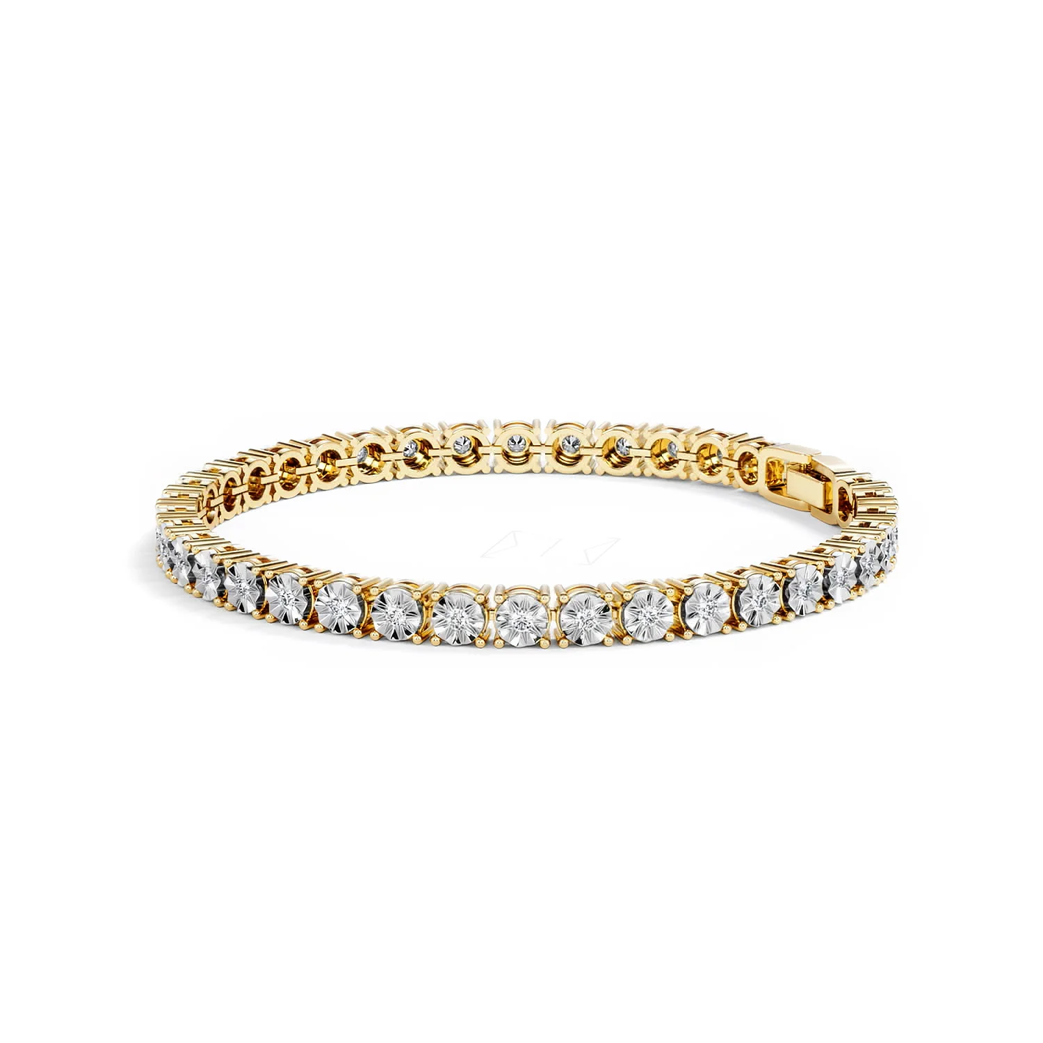 Lab Diamond Set 1.00ct Tennis Bracelet in 18K Gold Vermeil - Image 75