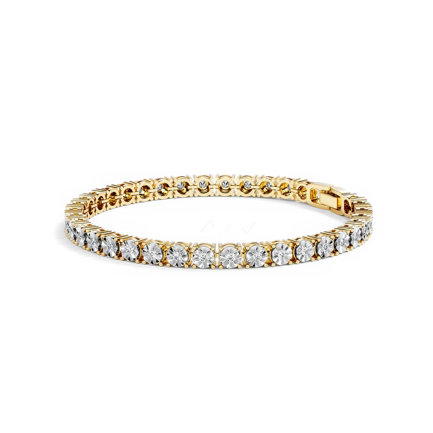 Lab Diamond Set 1.00ct Tennis Bracelet in 18K Gold Vermeil - Image 76