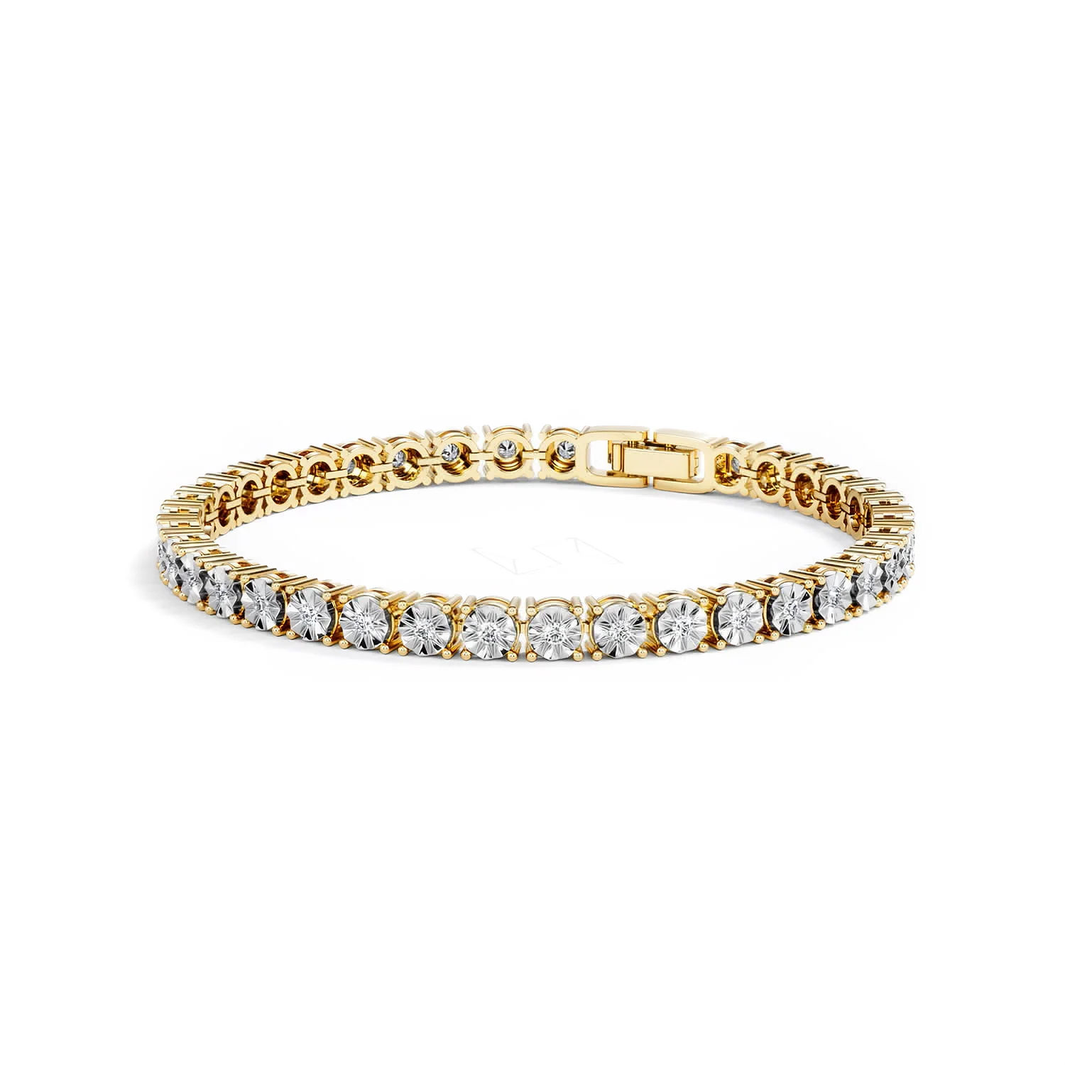 Lab Diamond Set 1.00ct Tennis Bracelet in 18K Gold Vermeil - Image 84