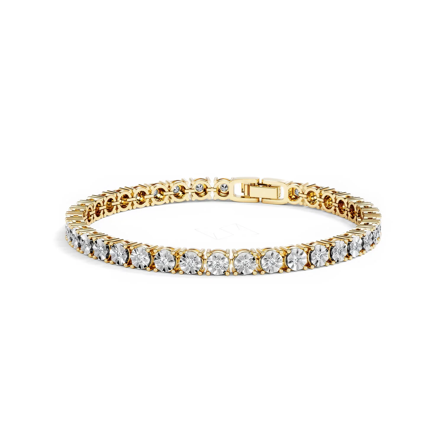 Lab Diamond Set 1.00ct Tennis Bracelet in 18K Gold Vermeil - Image 85