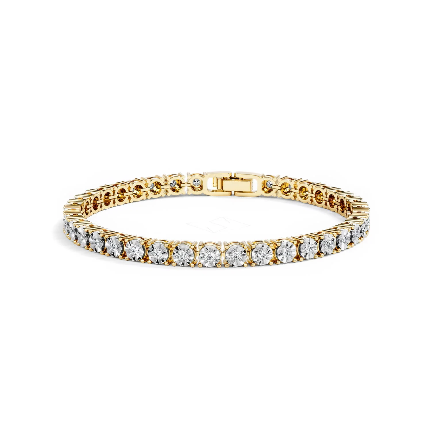 Lab Diamond Set 1.00ct Tennis Bracelet in 18K Gold Vermeil - Image 87