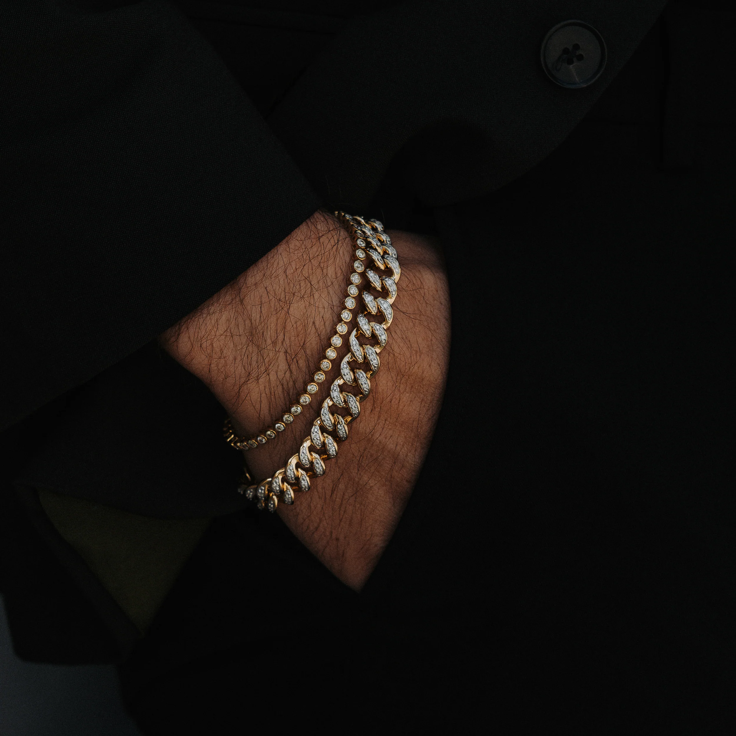 Diamond Tennis Bracelet Rubover Style 3.00ct 9K Yellow Gold - Image 6