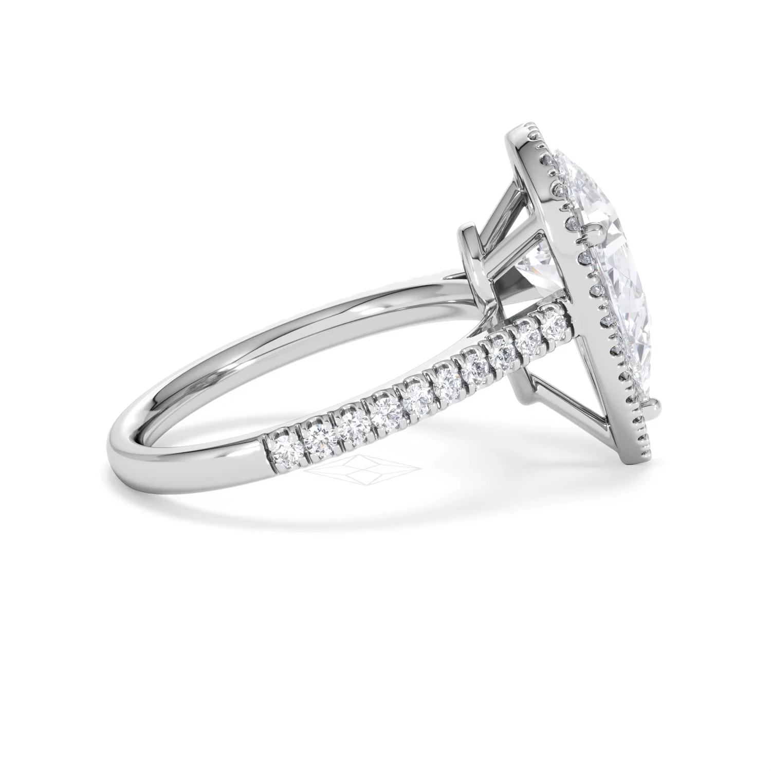 Diana 3.60ct Lab Diamond Pear Cut Engagement Ring in 18K White Gold G/VS1 - Image 31