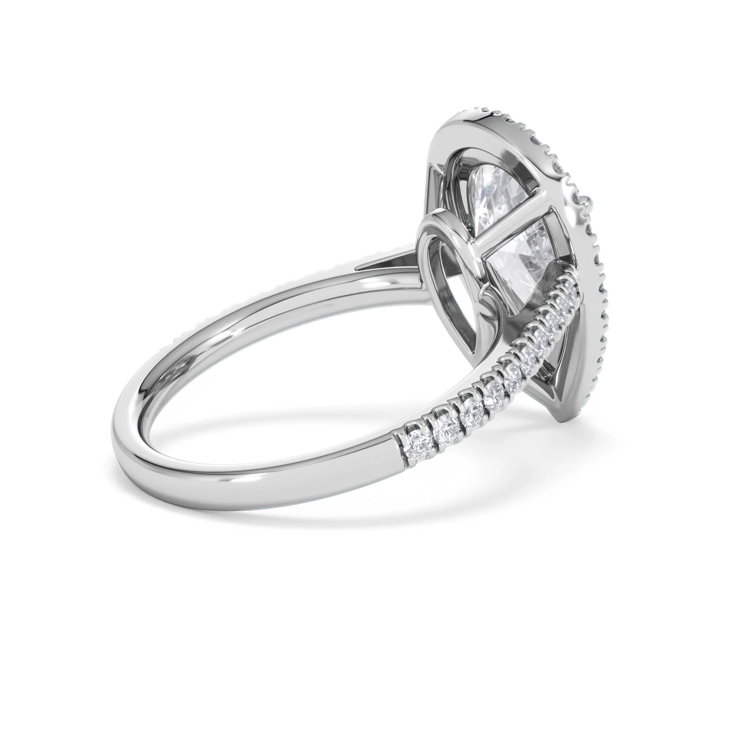 Diana 3.60ct Lab Diamond Pear Cut Engagement Ring in 18K White Gold G/VS1 - Image 38