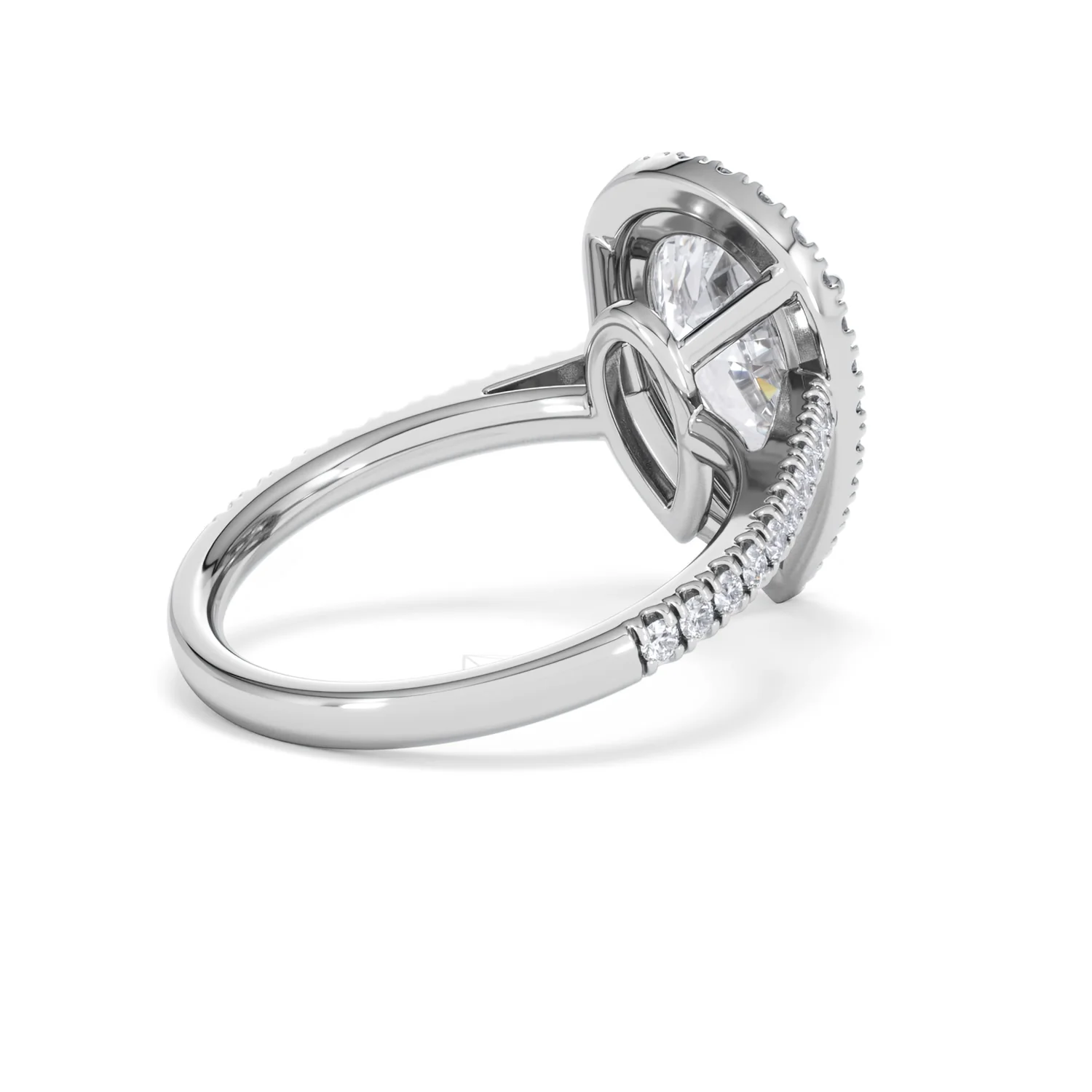 Diana 3.60ct Lab Diamond Pear Cut Engagement Ring in 18K White Gold G/VS1 - Image 40