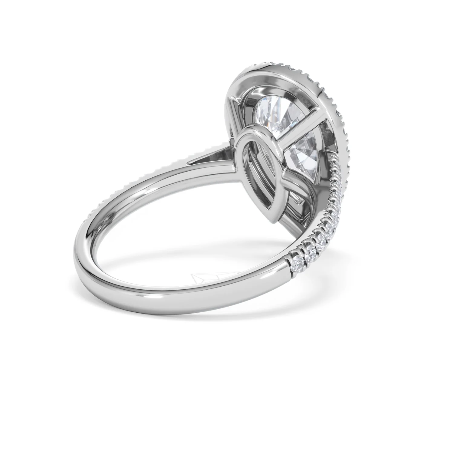 Diana 3.60ct Lab Diamond Pear Cut Engagement Ring in 18K White Gold G/VS1 - Image 42