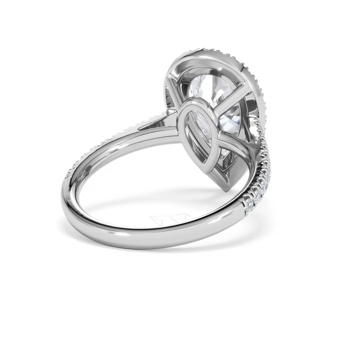 Diana 3.60ct Lab Diamond Pear Cut Engagement Ring in 18K White Gold G/VS1 - Image 44