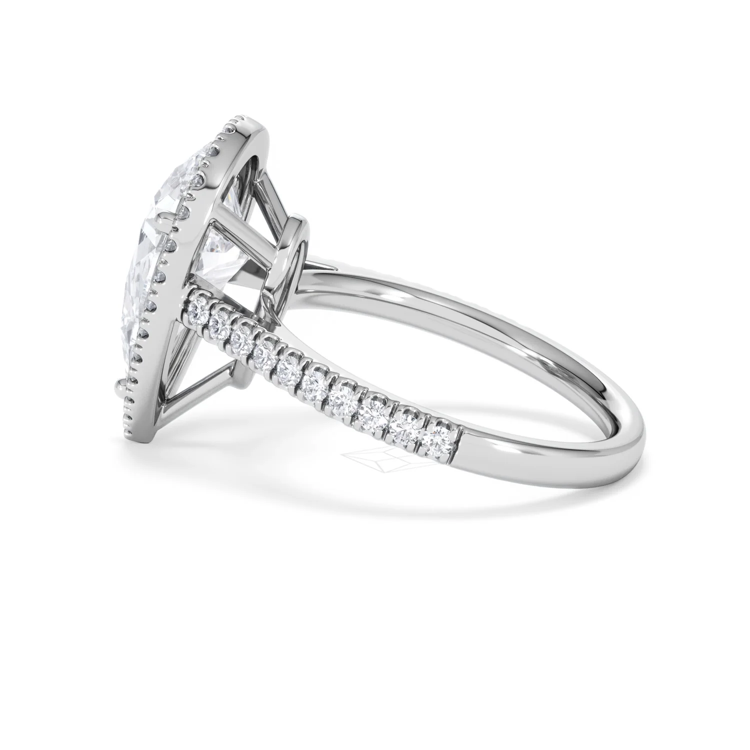Diana 3.60ct Lab Diamond Pear Cut Engagement Ring in 18K White Gold G/VS1 - Image 67
