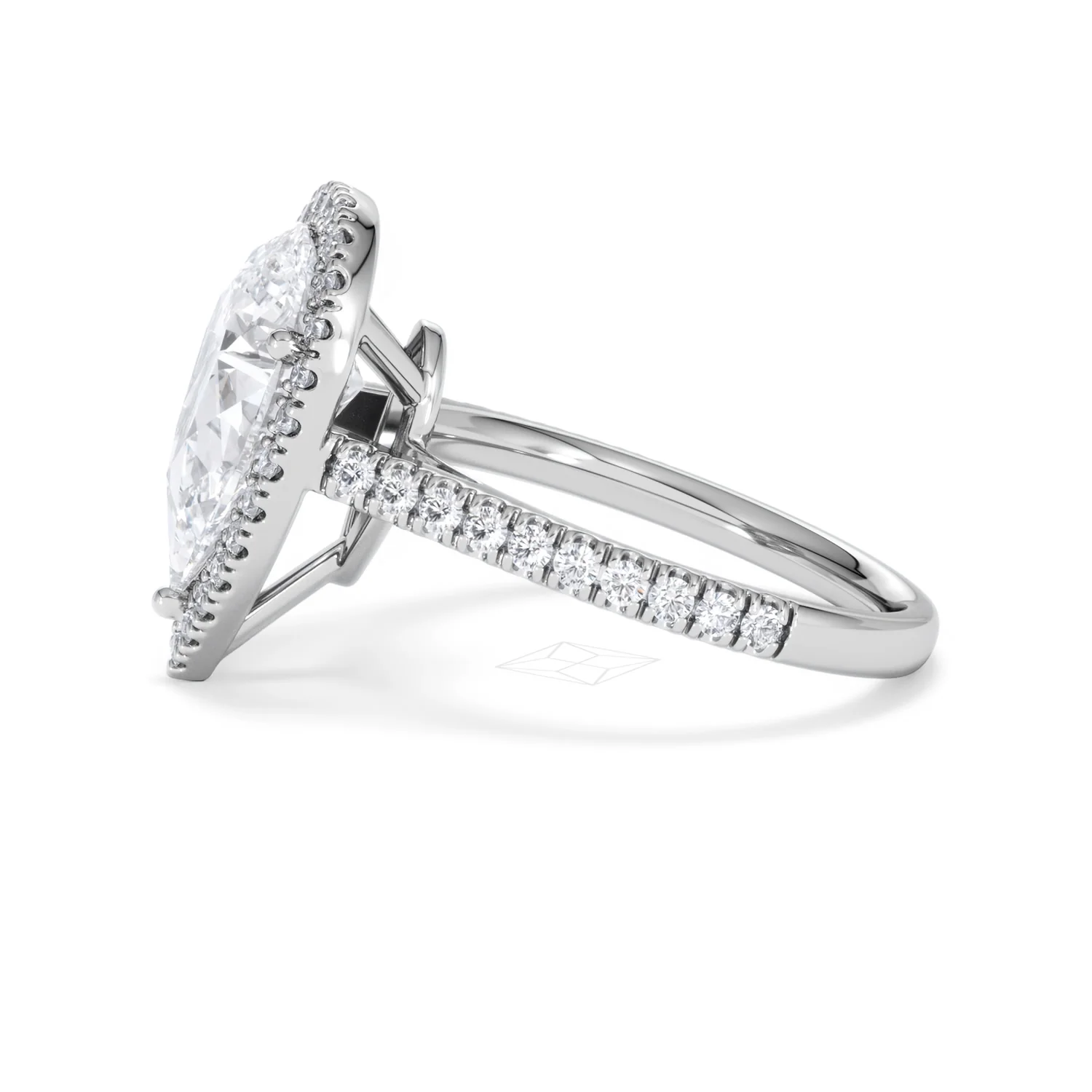 Diana 3.60ct Lab Diamond Pear Cut Engagement Ring in 18K White Gold G/VS1 - Image 72