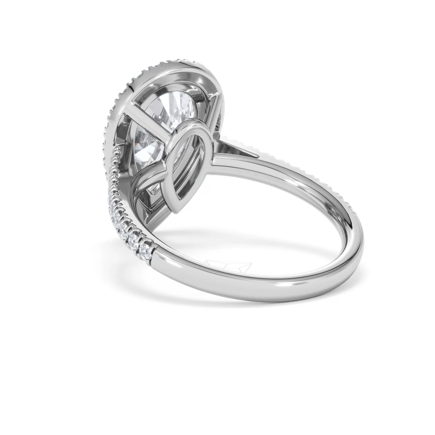 Diana 3.60ct Lab Diamond Pear Cut Engagement Ring in Platinum G/VS1 - Image 57