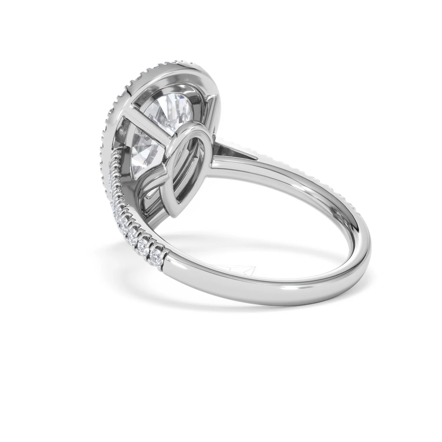Diana 3.60ct Lab Diamond Pear Cut Engagement Ring in Platinum G/VS1 - Image 58