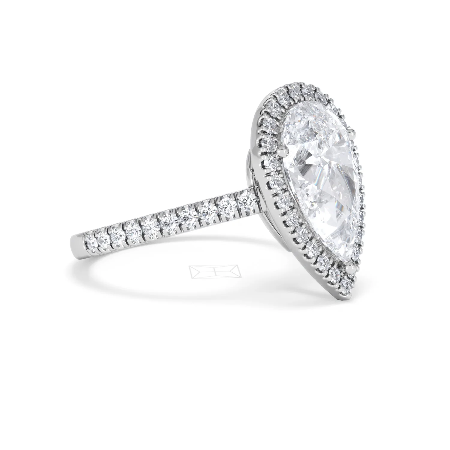 Diana 5.90ct Lab Diamond Pear Cut Engagement Ring in 18K White Gold G/VS1 - Image 20
