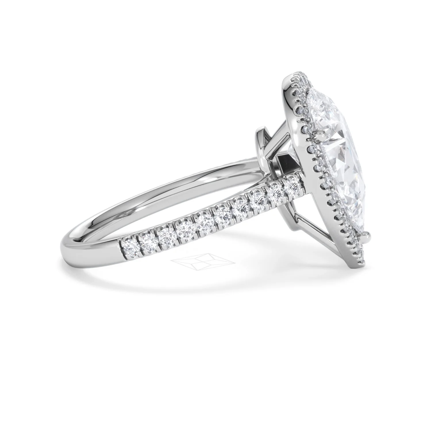 Diana 5.90ct Lab Diamond Pear Cut Engagement Ring in 18K White Gold G/VS1 - Image 27