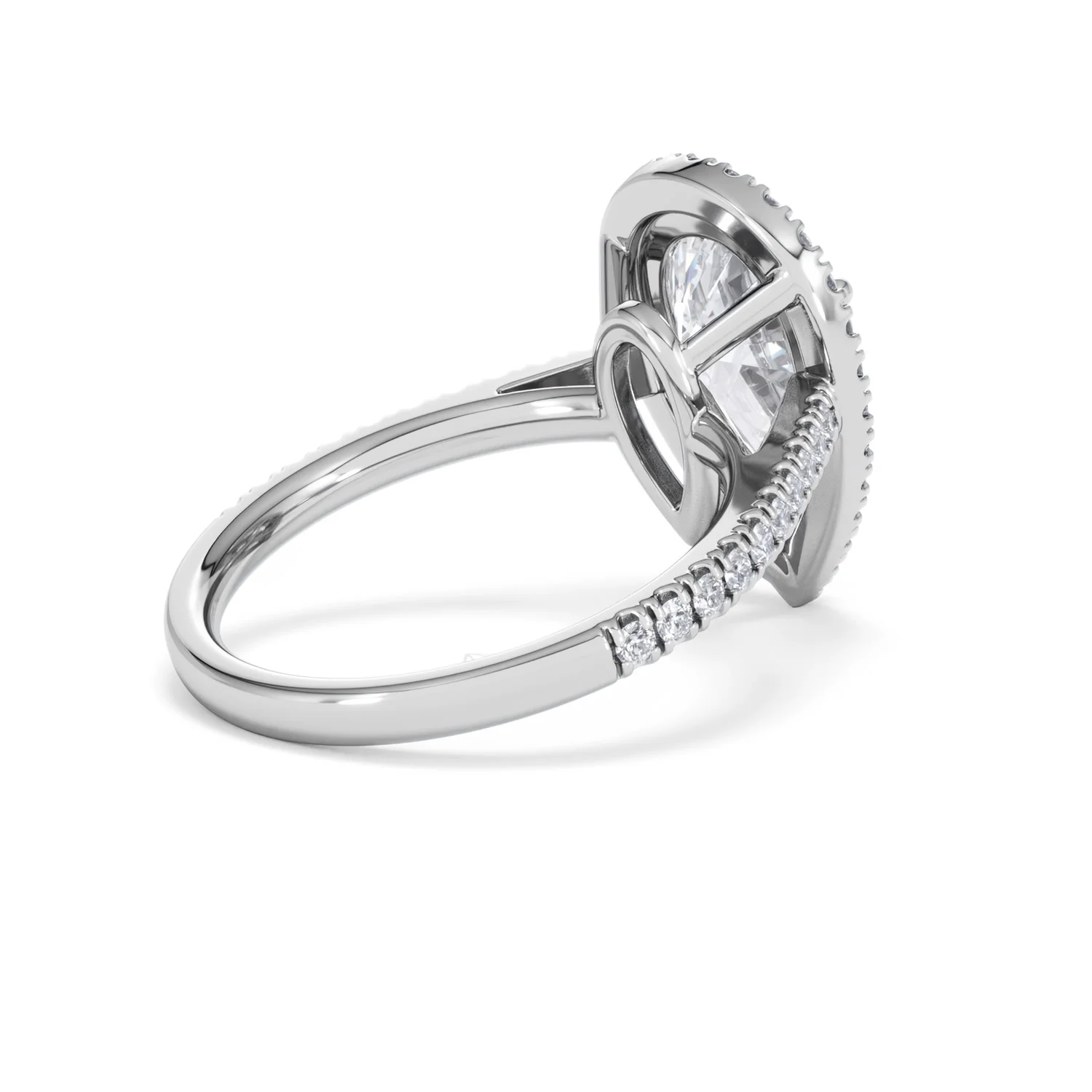 Diana 5.90ct Lab Diamond Pear Cut Engagement Ring in 18K White Gold G/VS1 - Image 38