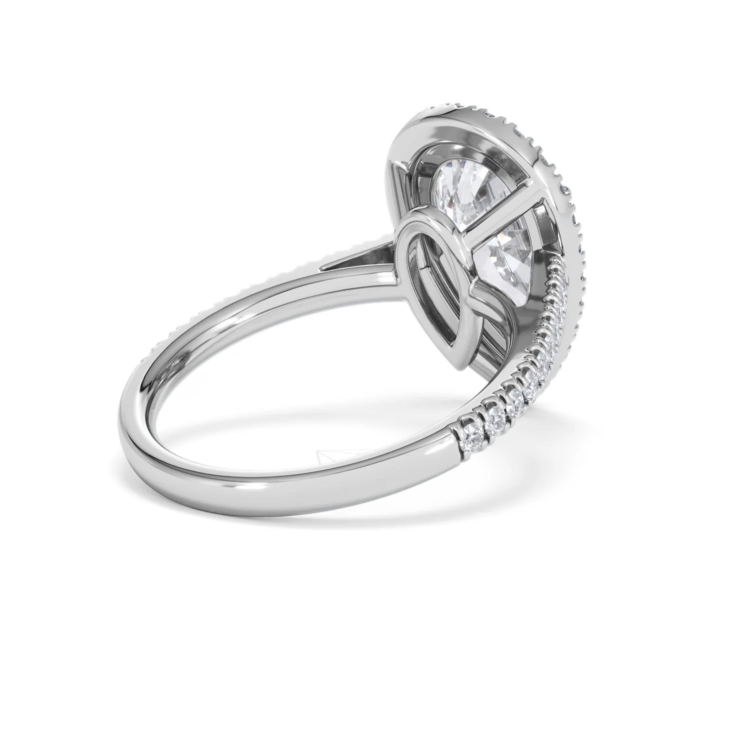 Diana 5.90ct Lab Diamond Pear Cut Engagement Ring in 18K White Gold G/VS1 - Image 40