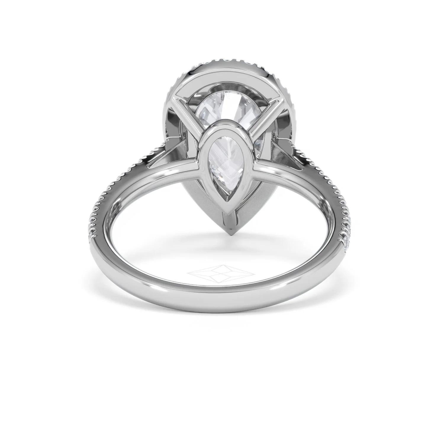 Diana 5.90ct Lab Diamond Pear Cut Engagement Ring in 18K White Gold G/VS1 - Image 48
