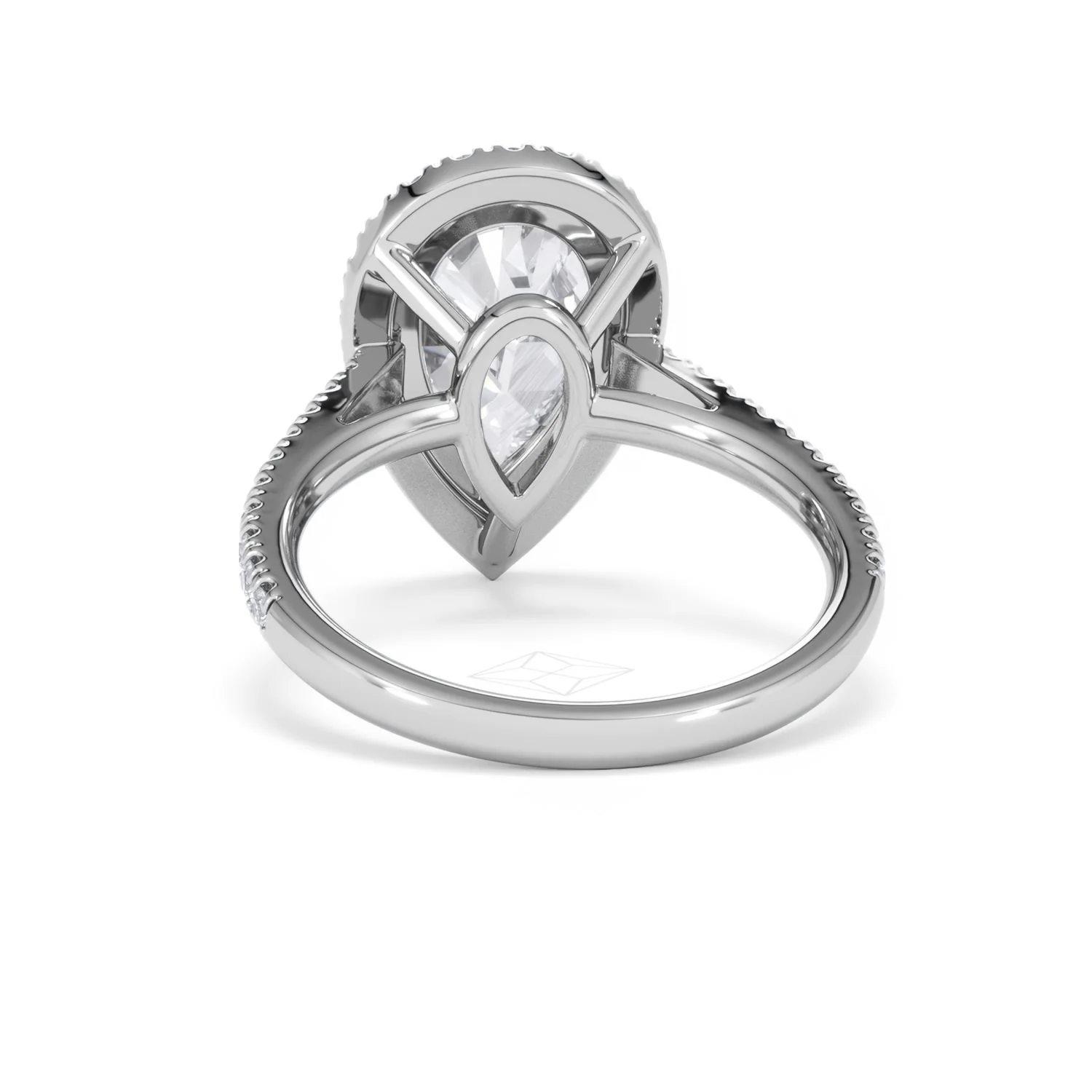 Diana 5.90ct Lab Diamond Pear Cut Engagement Ring in 18K White Gold G/VS1 - Image 51