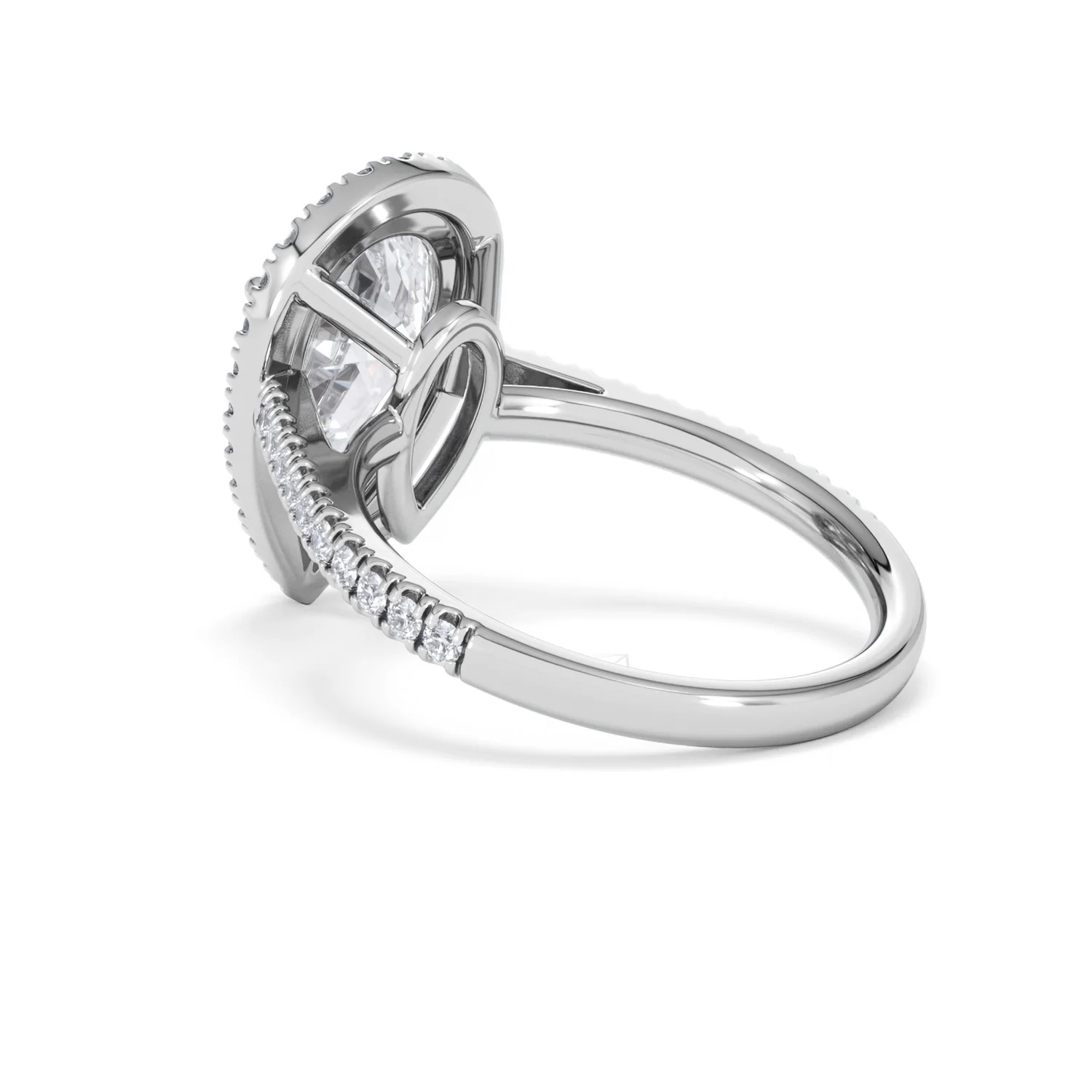 Diana 5.90ct Lab Diamond Pear Cut Engagement Ring in 18K White Gold G/VS1 - Image 59