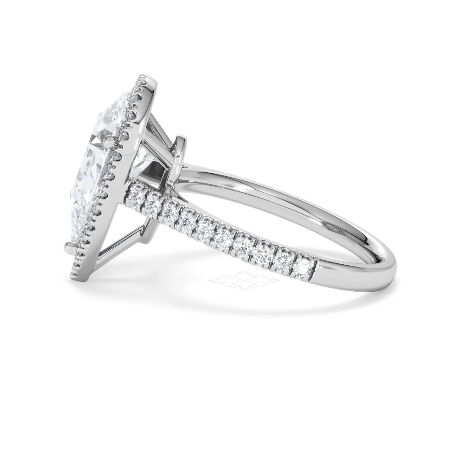 Diana 5.90ct Lab Diamond Pear Cut Engagement Ring in 18K White Gold G/VS1 - Image 69