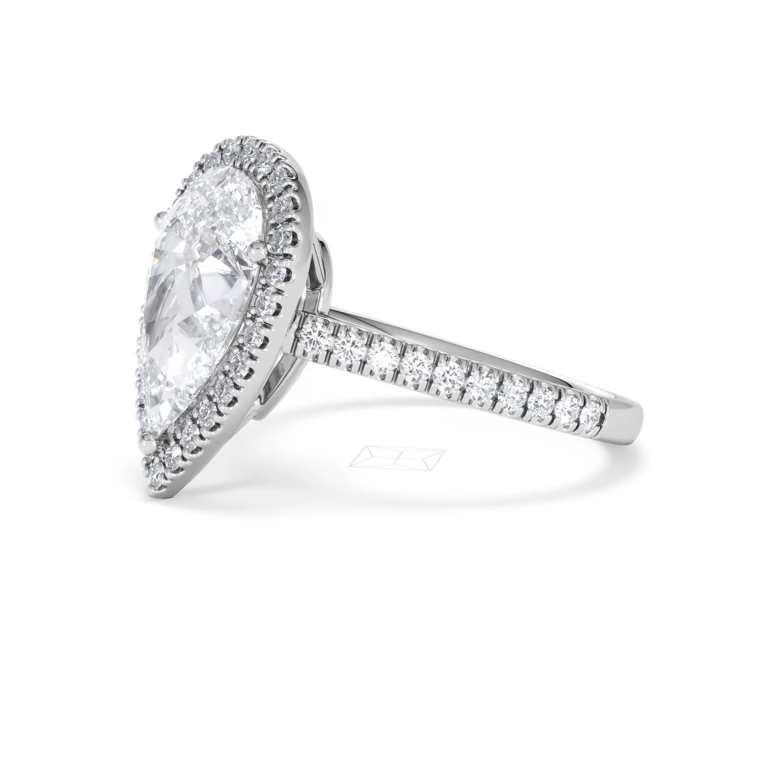Diana 5.90ct Lab Diamond Pear Cut Engagement Ring in 18K White Gold G/VS1 - Image 76