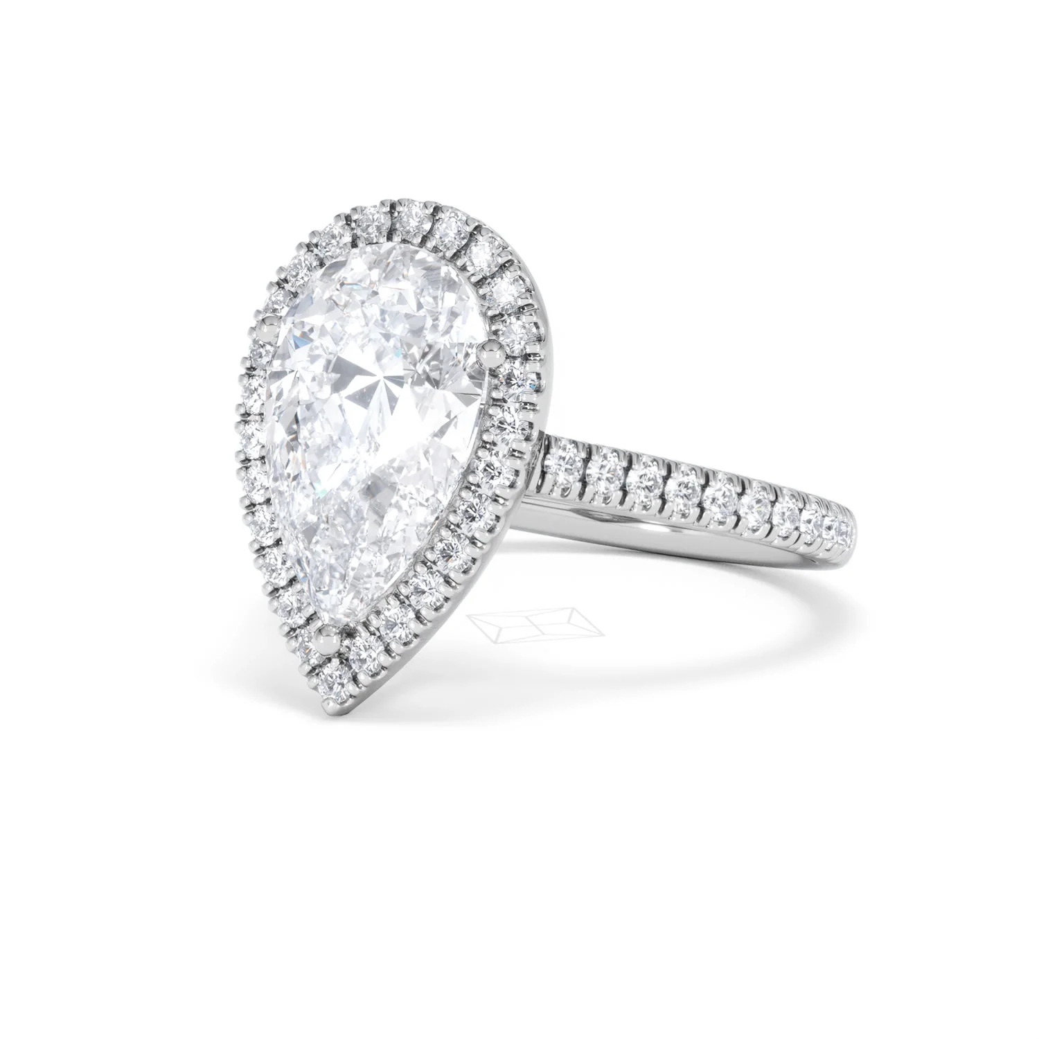 Diana 5.90ct Lab Diamond Pear Cut Engagement Ring in 18K White Gold G/VS1 - Image 82