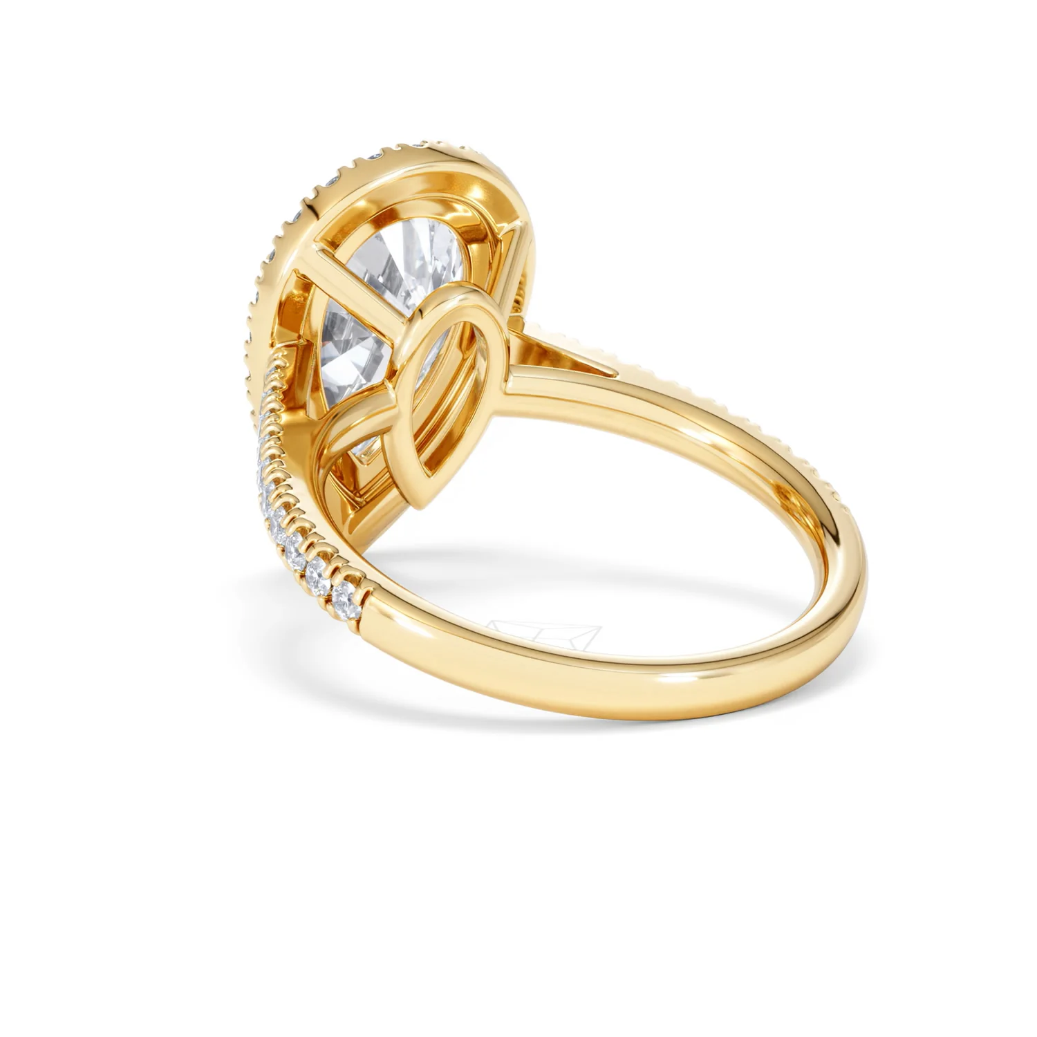 Diana 5.90ct Lab Diamond Pear Cut Engagement Ring in 18K Yellow Gold G/VS1 - Image 56