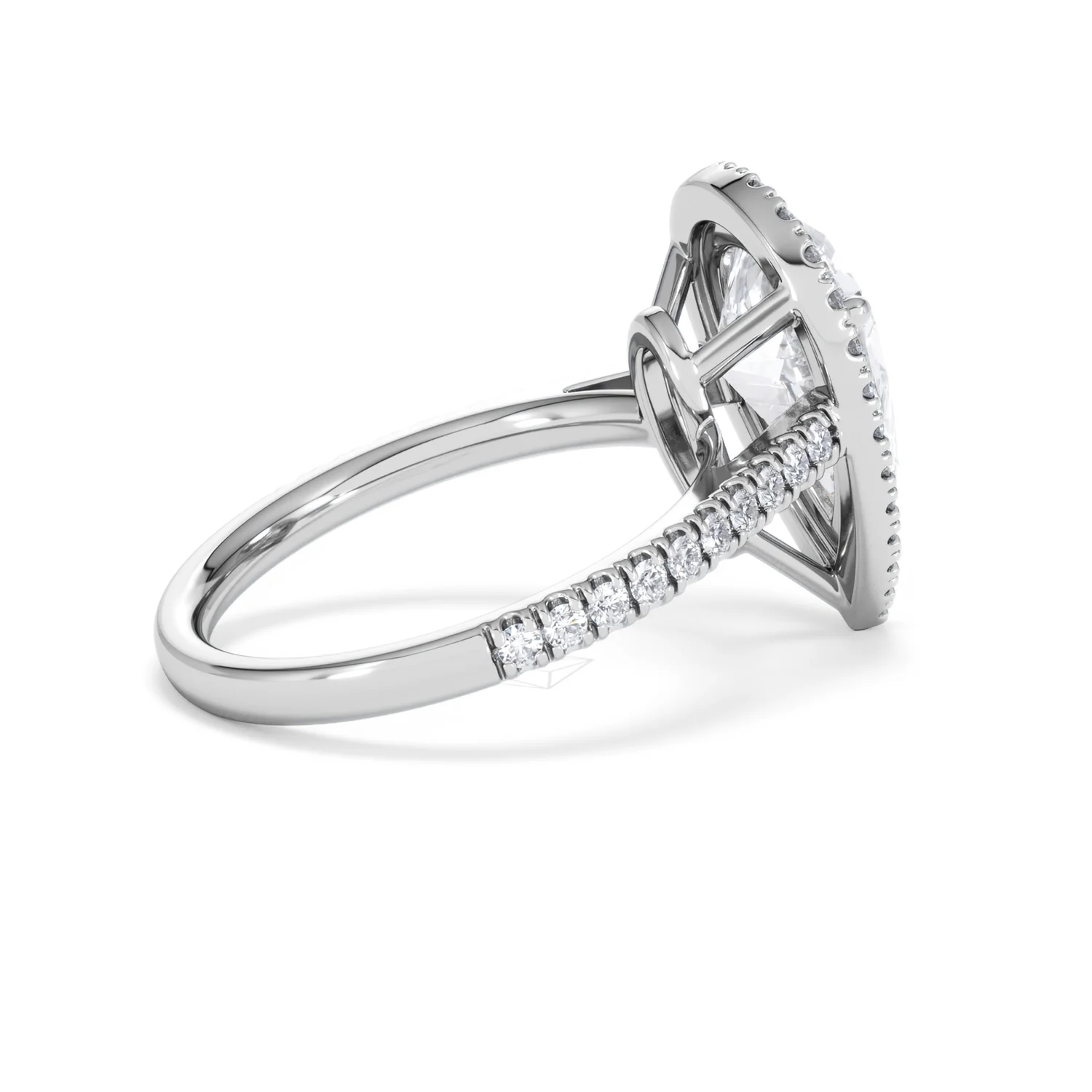 Diana 5.90ct Lab Diamond Pear Cut Engagement Ring in Platinum G/VS1 - Image 34
