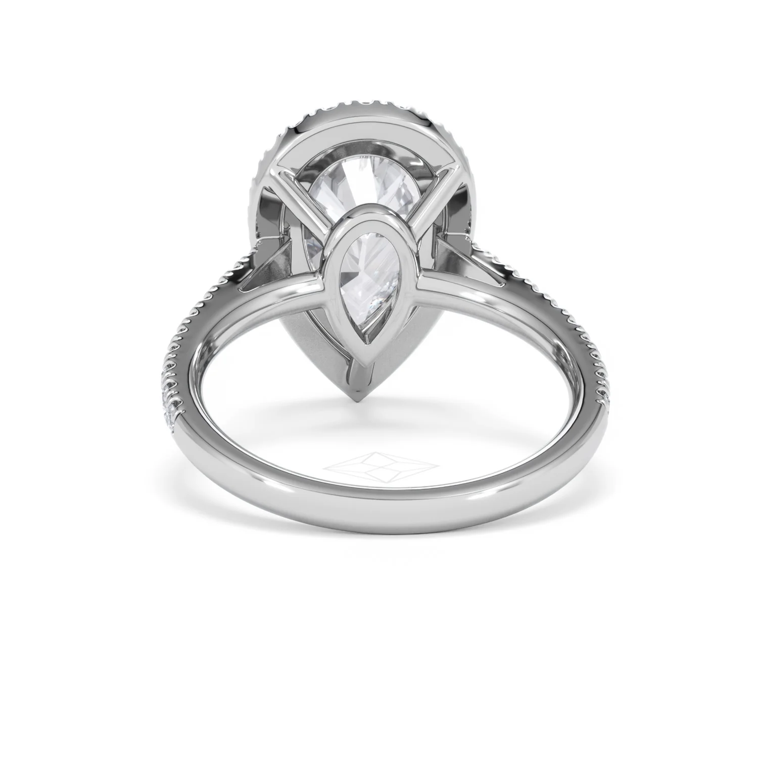 Diana 5.90ct Lab Diamond Pear Cut Engagement Ring in Platinum G/VS1 - Image 50