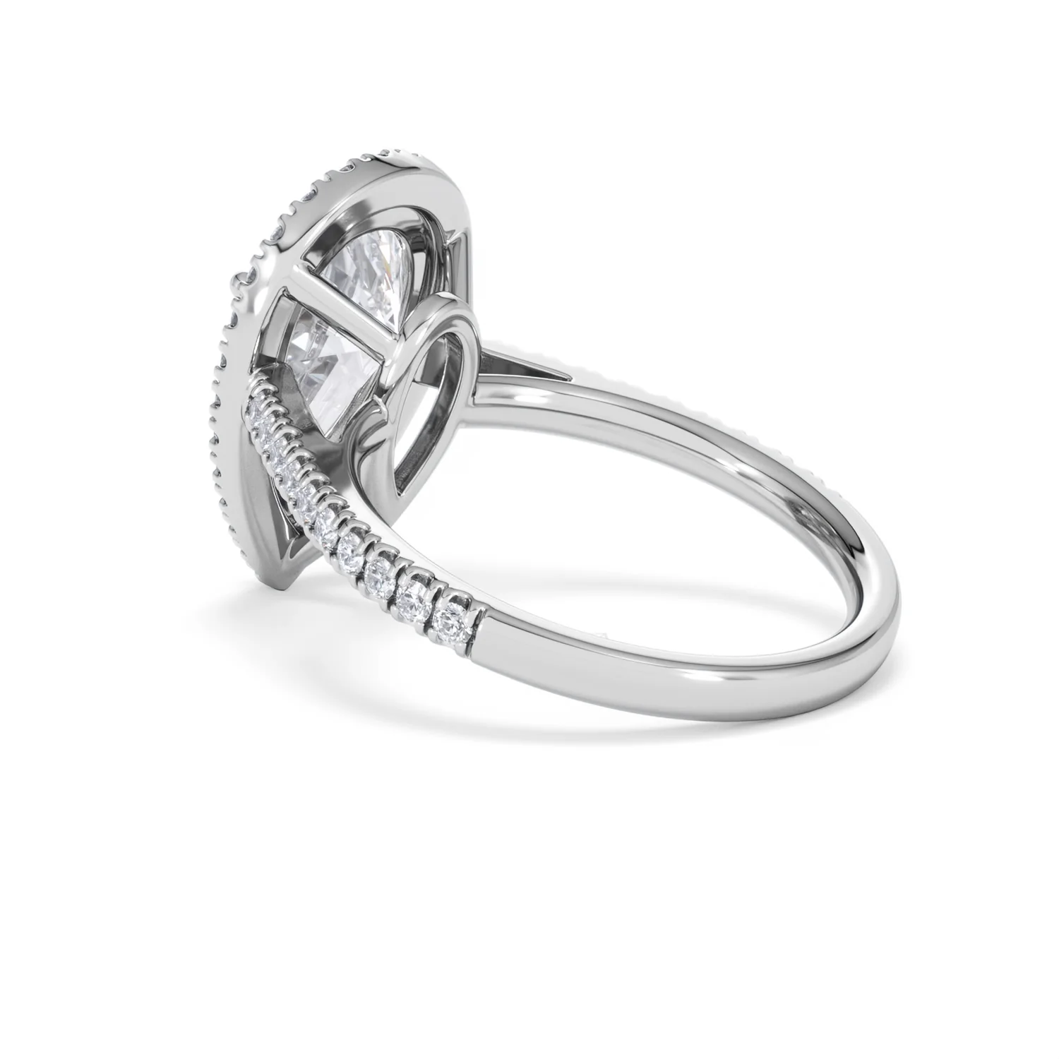 Diana 5.90ct Lab Diamond Pear Cut Engagement Ring in Platinum G/VS1 - Image 60